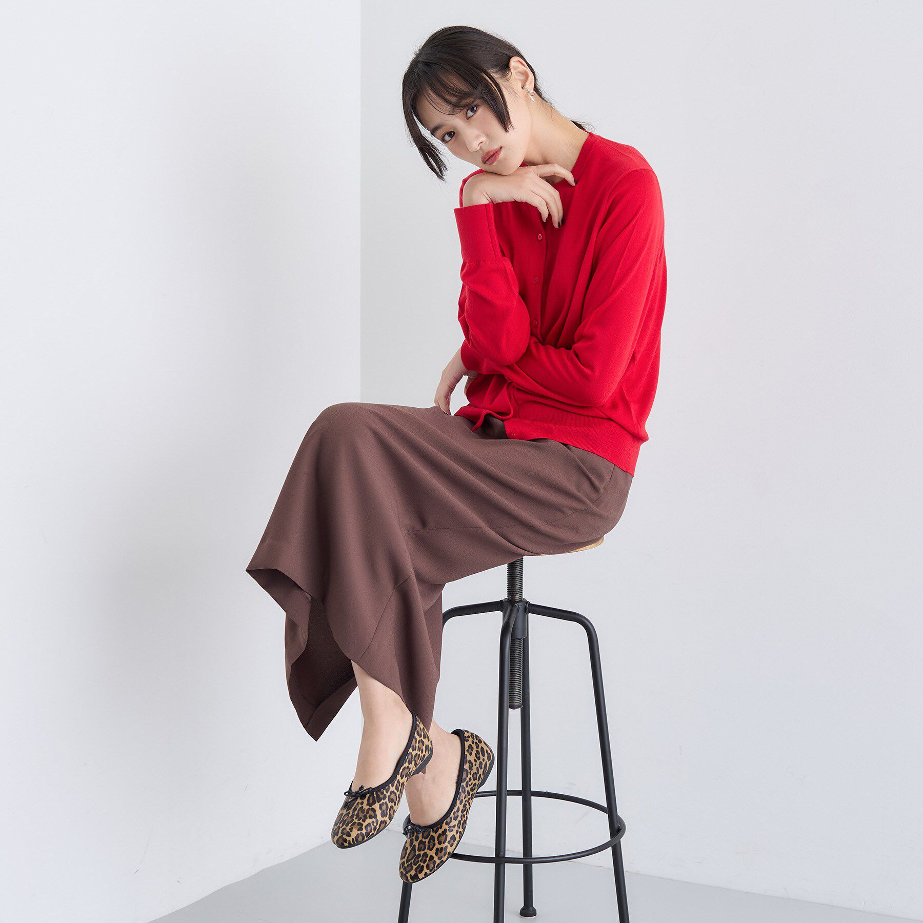 INDIVI「【洗える】ハイゲージニットカーディガン」|カーディガン|