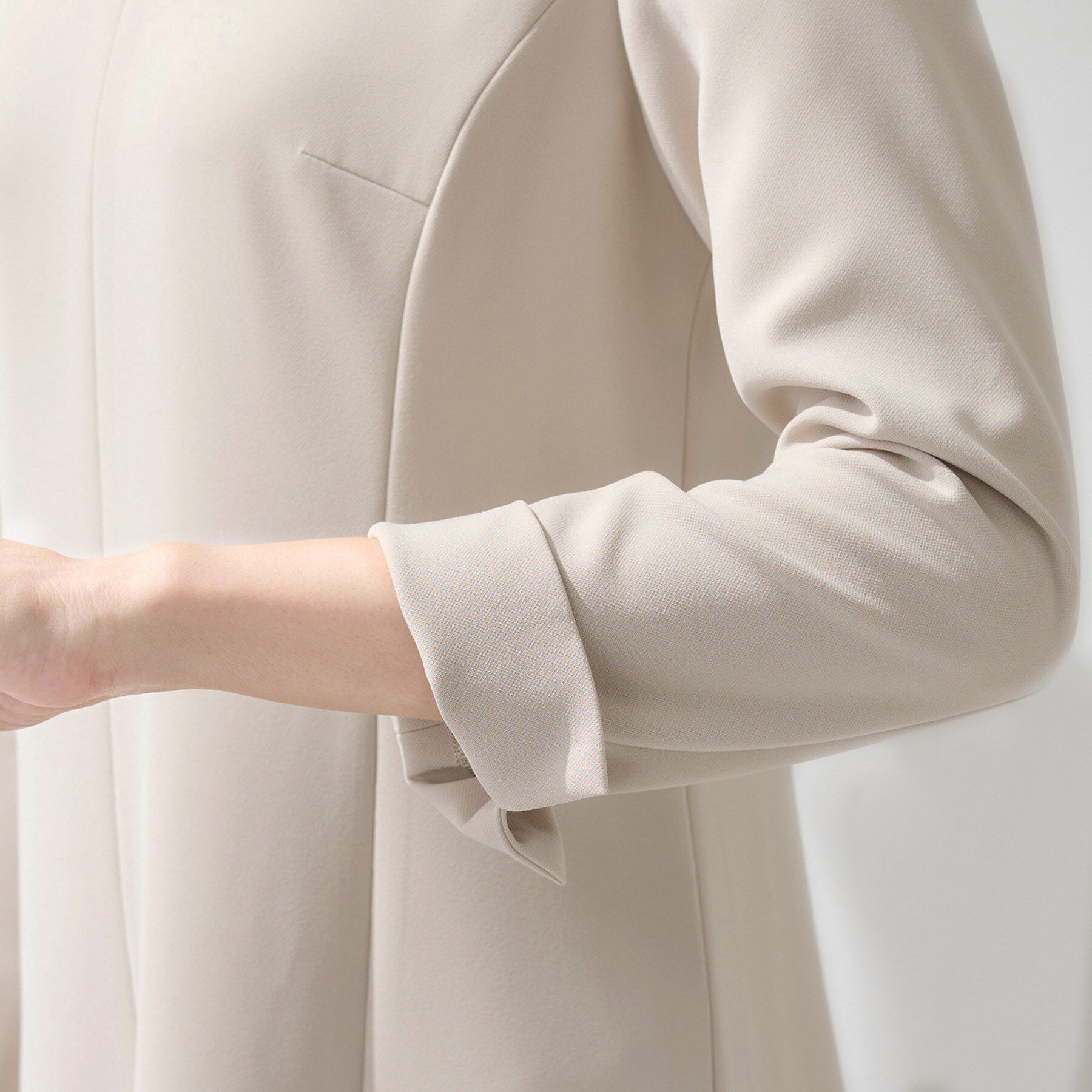 INDIVI「【上品光沢／SETUP可能】スタイルUPワンピース」|ワンピース|