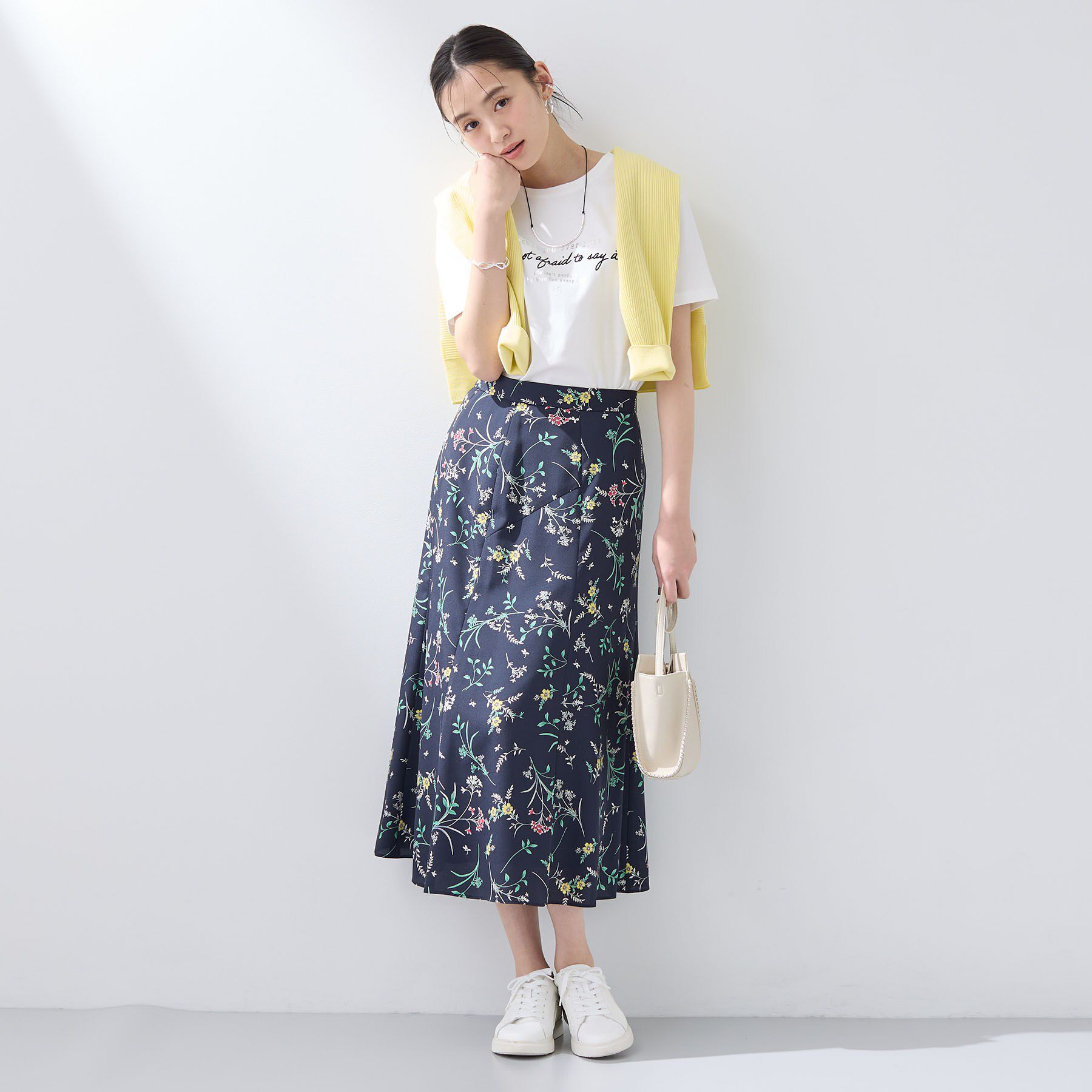 INDIVI「【UVケア／選べるグラフィック】スムースジャージTシャツ」|Tシャツ・カットソー|