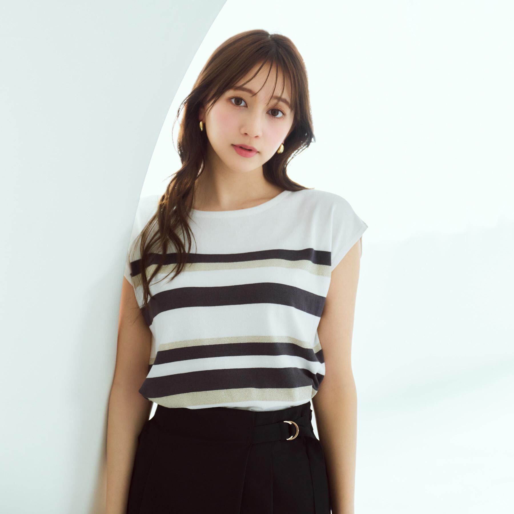 index「《XS-LLサイズ》フレンチスリーブニット【洗濯機洗い可/抗ピル】」|ニット・セーター|