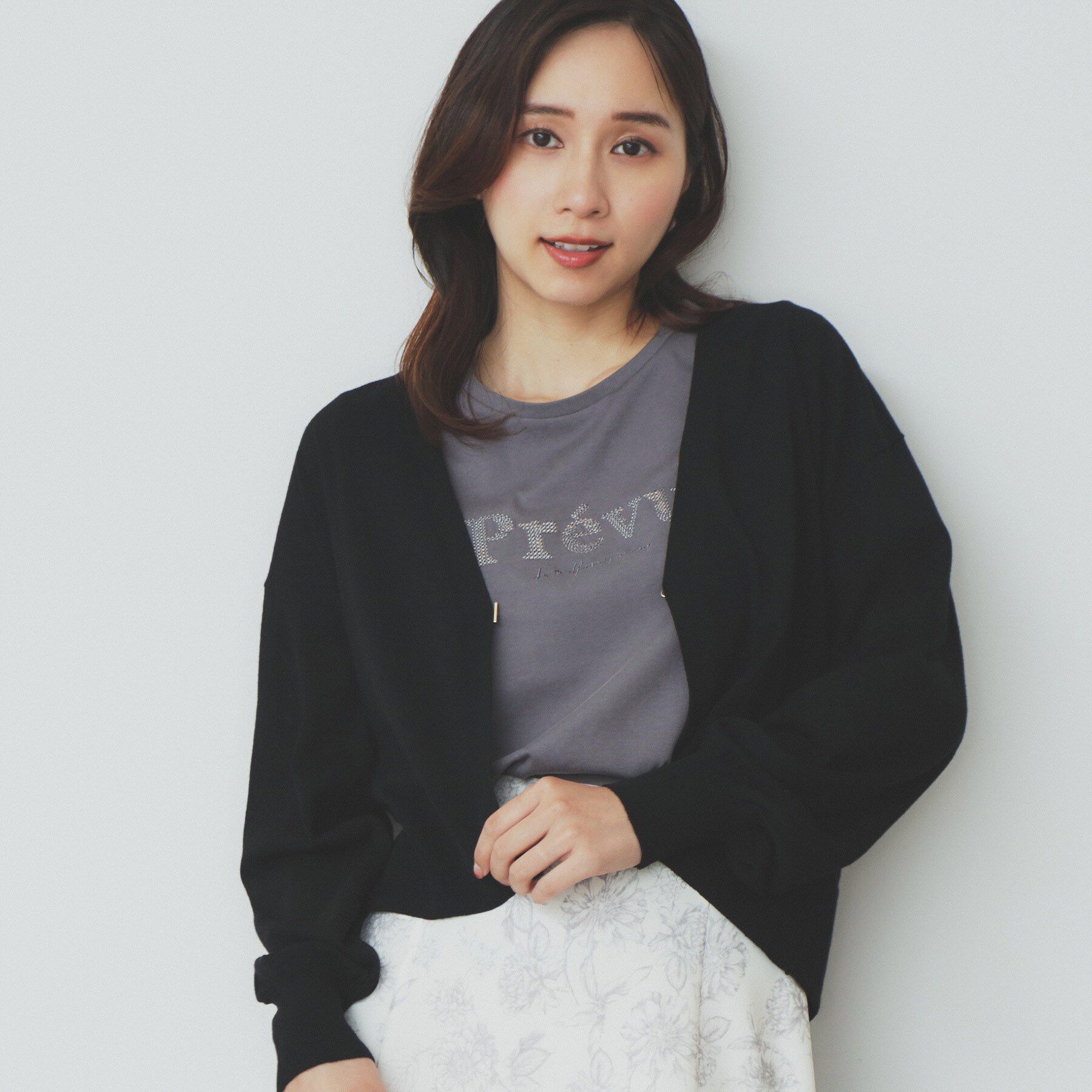 index「《5色展開》コンパクトショートカーディガン【洗濯機洗い可】」|カーディガン|