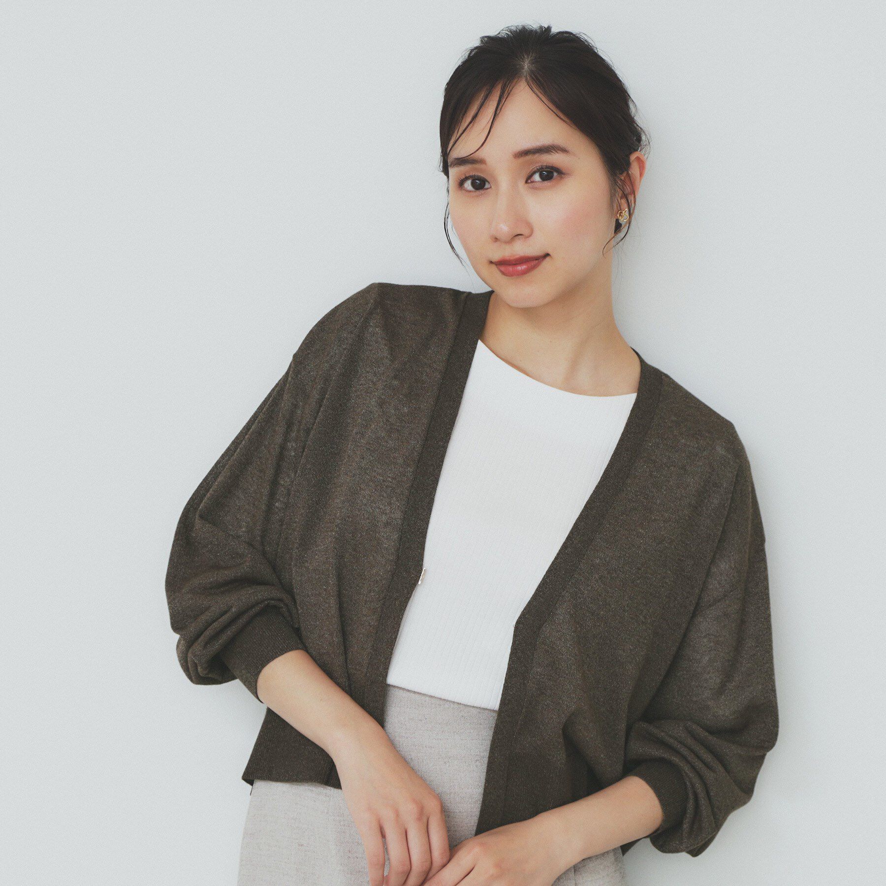 index「《5色展開》コンパクトショートカーディガン【洗濯機洗い可】」|カーディガン|