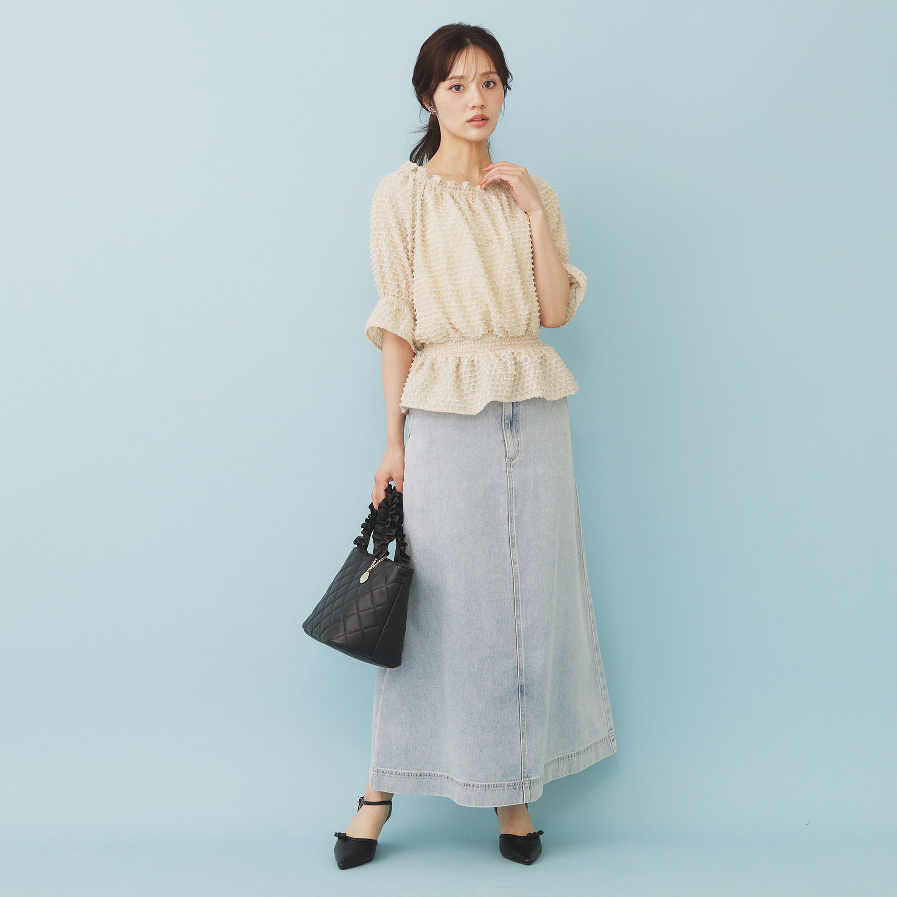 index「2WAY カットジャカードブラウス【洗濯機洗い可/防シワ】」|シャツ・ブラウス|