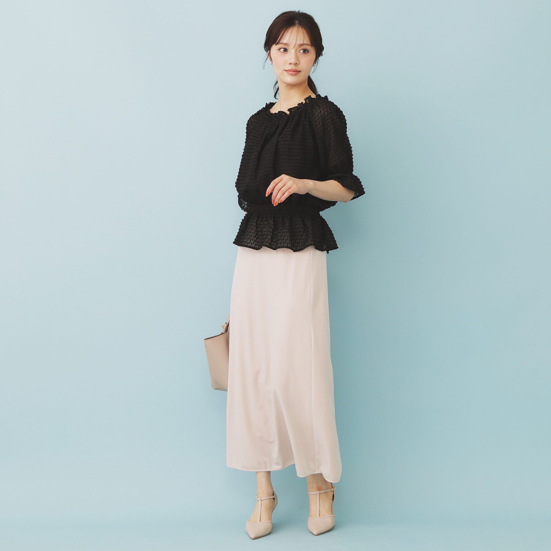 index「2WAY カットジャカードブラウス【洗濯機洗い可/防シワ】」|シャツ・ブラウス|