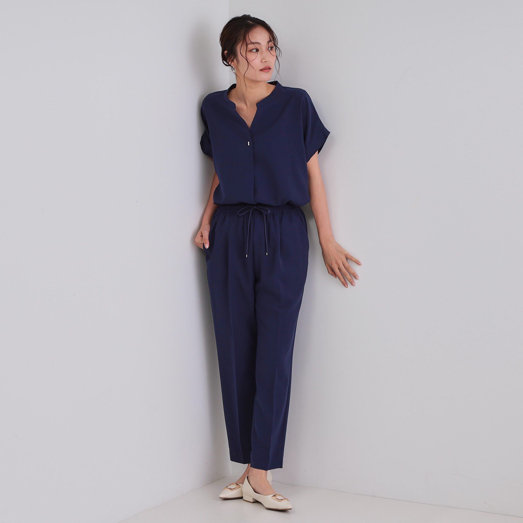 OPAQUE.CLIP「《6色展開/丈が選べる》美脚イージーテーパードパンツ/セットアップ対応【ストレッチ/洗濯機洗い可/防」|その他|