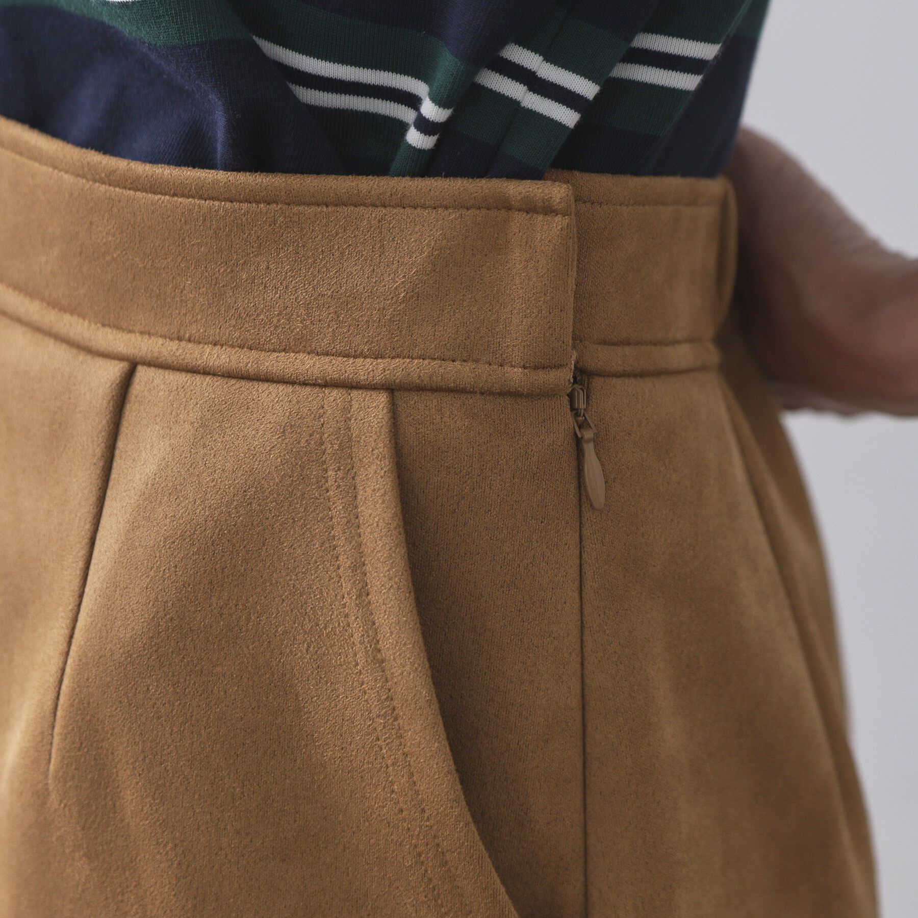 OPAQUE.CLIP「スエードライクナロースカート【洗濯機洗い可】」|スカート|