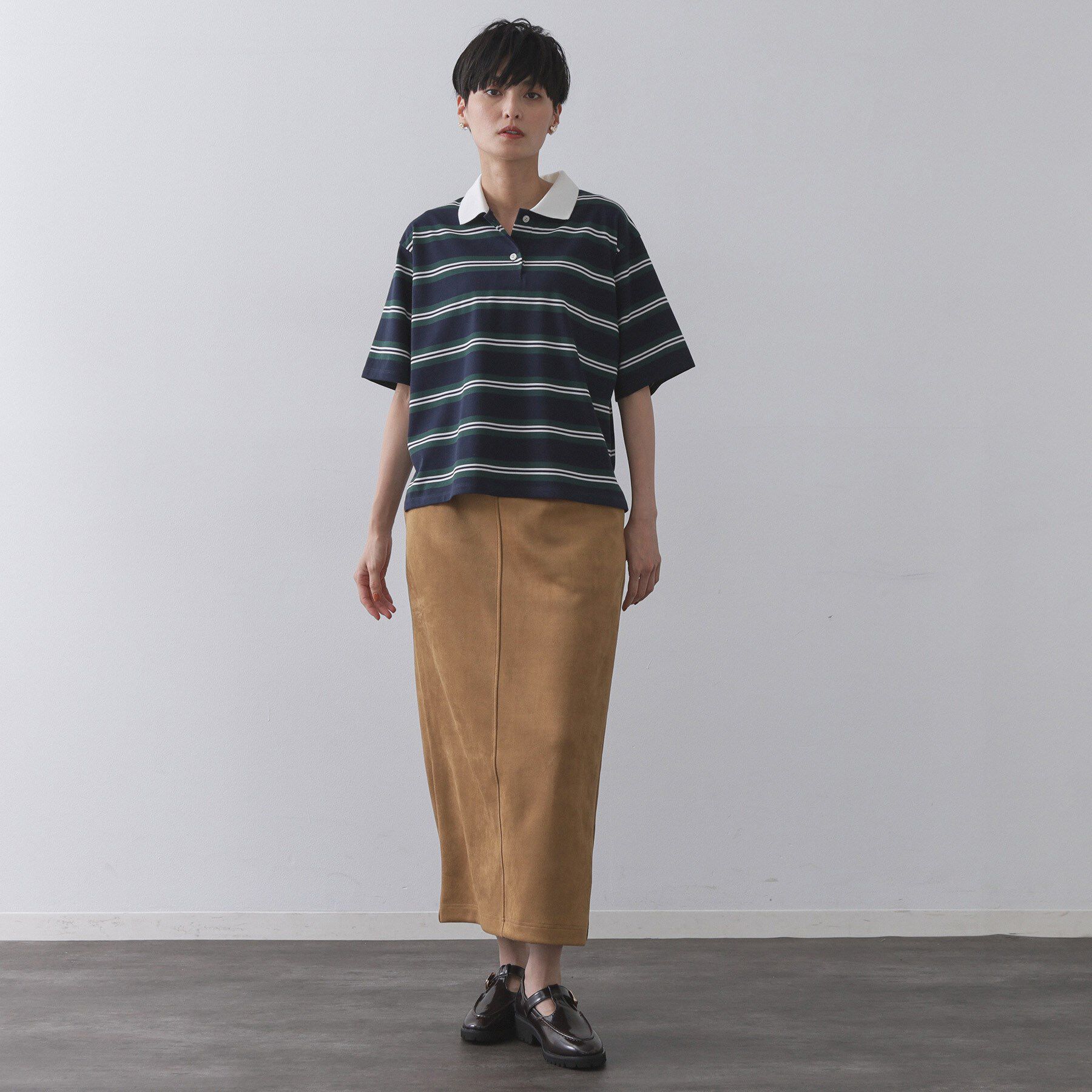 OPAQUE.CLIP「スエードライクナロースカート【洗濯機洗い可】」|スカート|