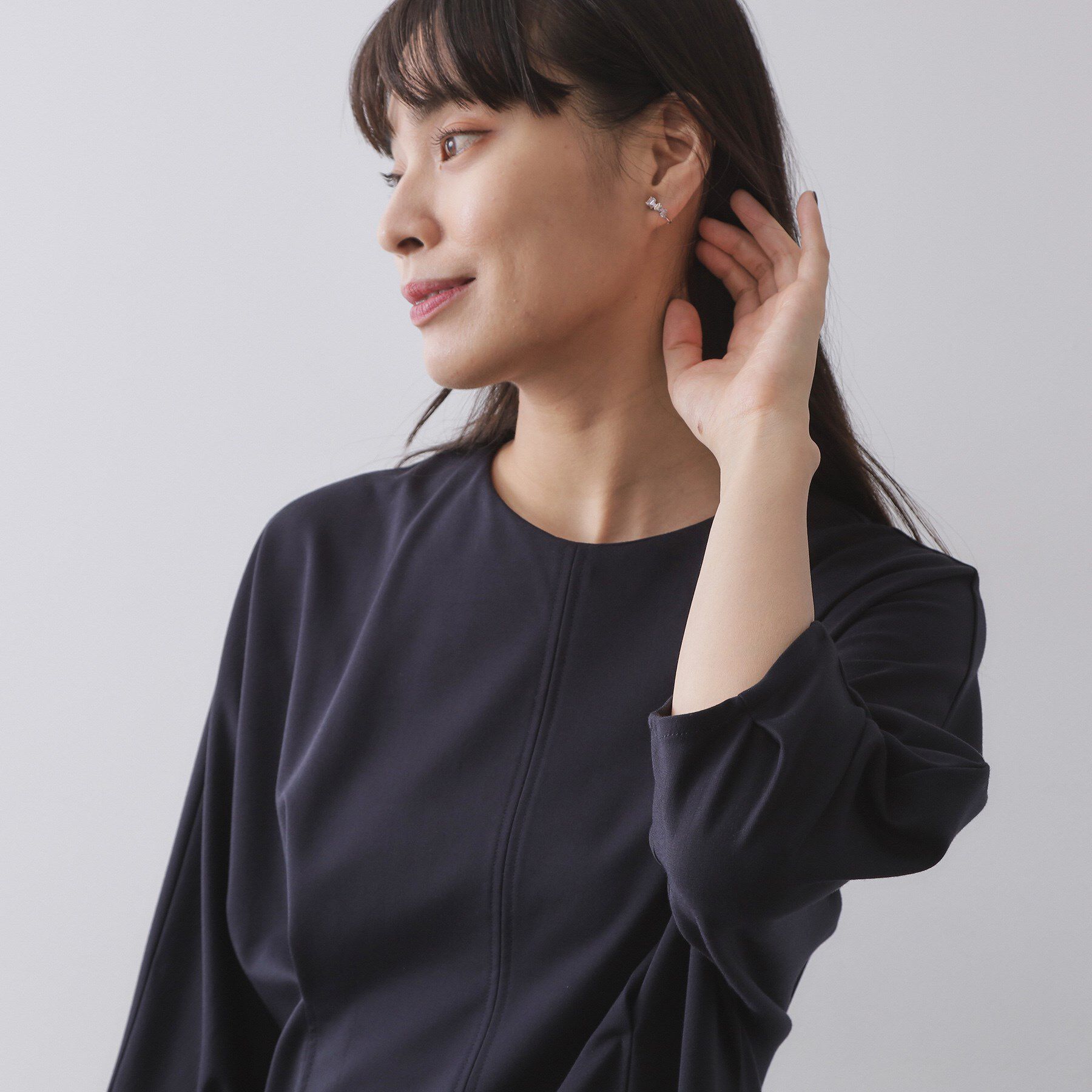 OPAQUE.CLIP「襟付きドルマントップス【洗濯機OK】」|Tシャツ・カットソー|