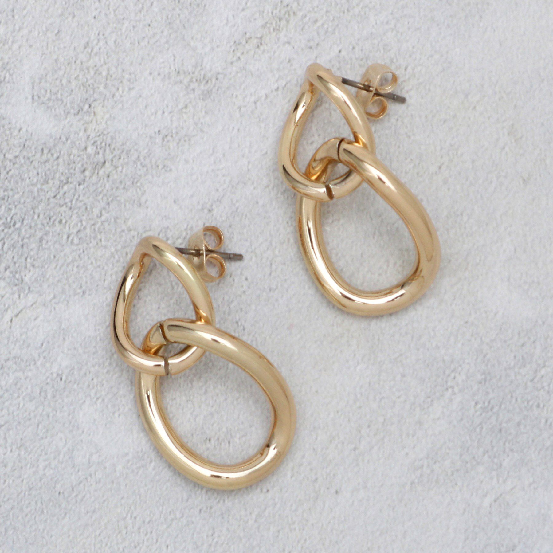 OPAQUE.CLIP「メタルリング2連ピアス」|ピアス|ゴールド(007)