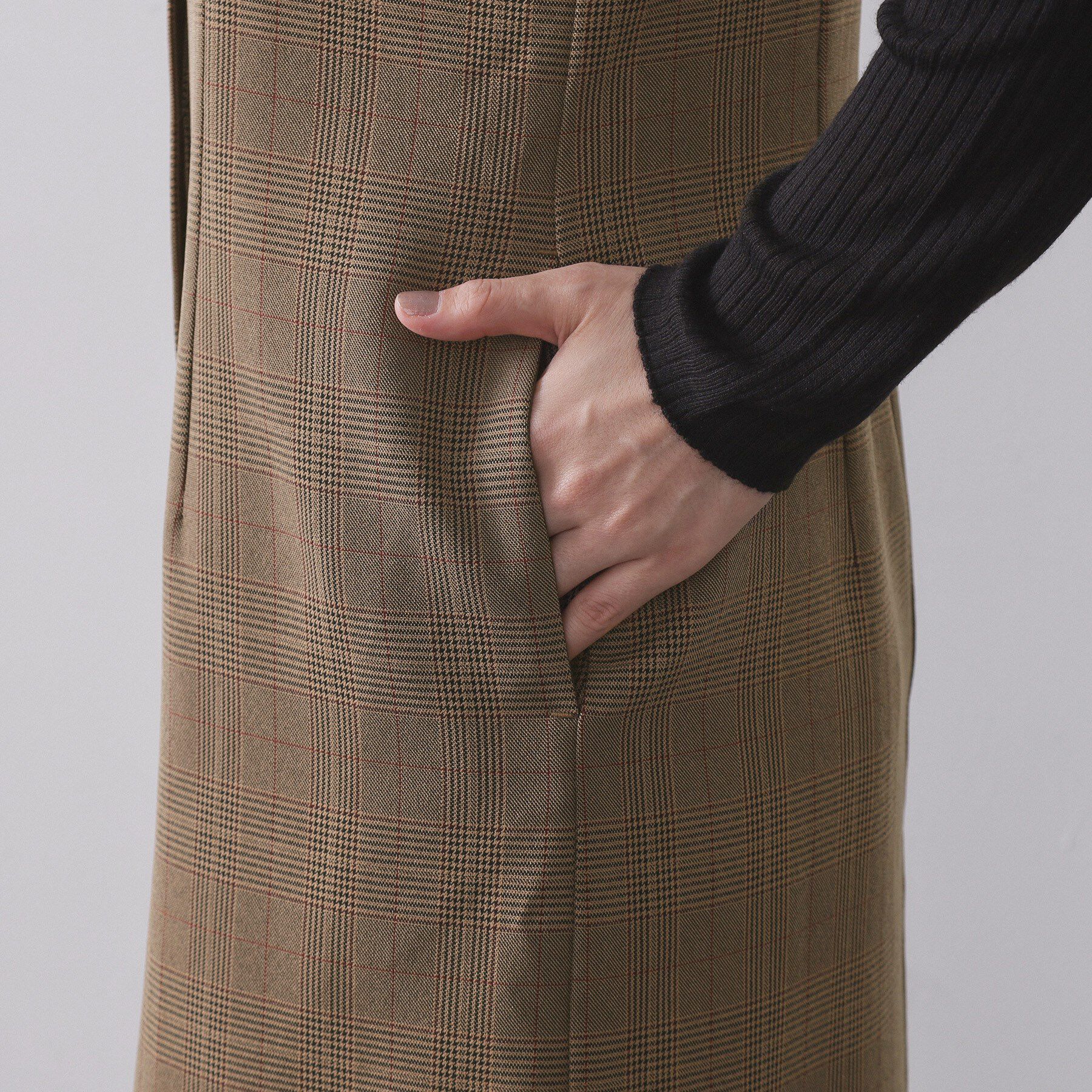 OPAQUE.CLIP「グレンチェックキャミワンピース/セットアップ対応可【洗濯機OK】」|ワンピース|