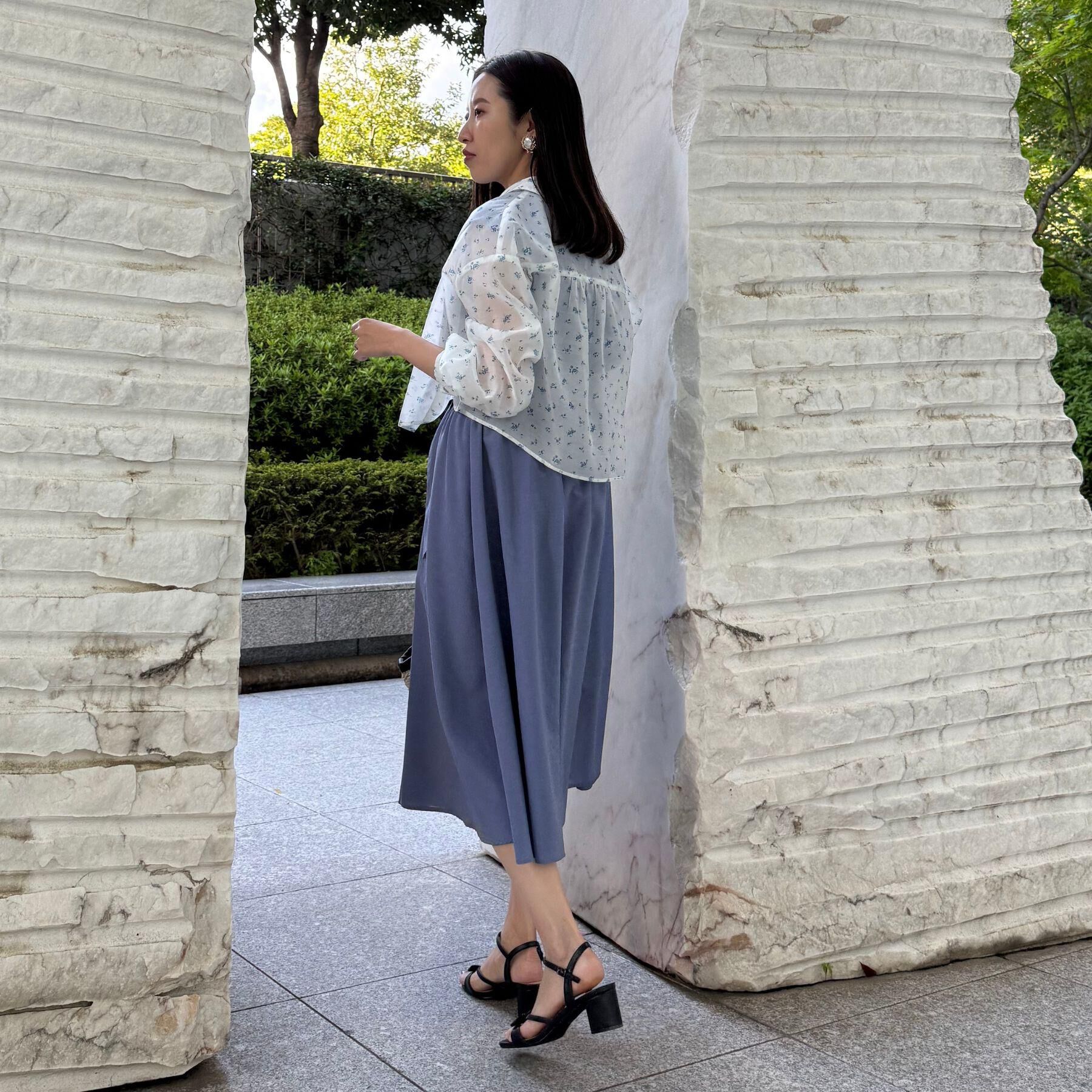 Couture broach「【洗える・オシャレな透け感】パール調ボタンシアーシャツ」|シャツ・ブラウス|