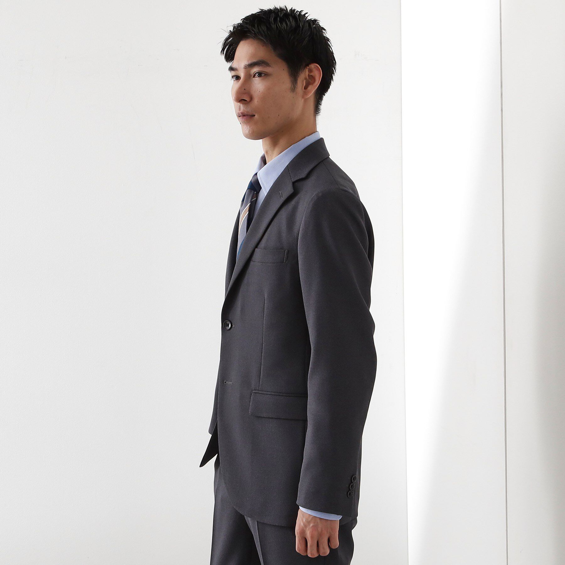 THE SHOP TK「バーズアイジャケット 【洗濯機OK/セットアップ可】」|テーラードジャケット|