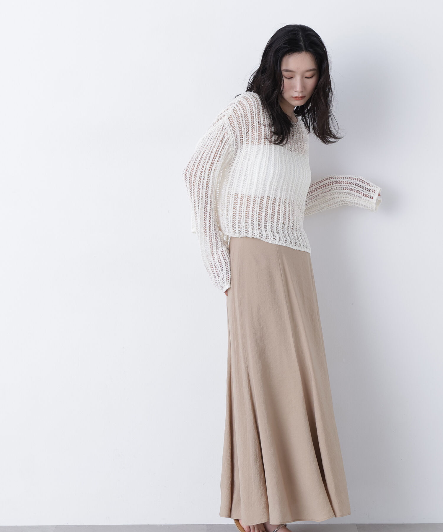  「〈N.〉リネンライクナロースカート」|スカート|