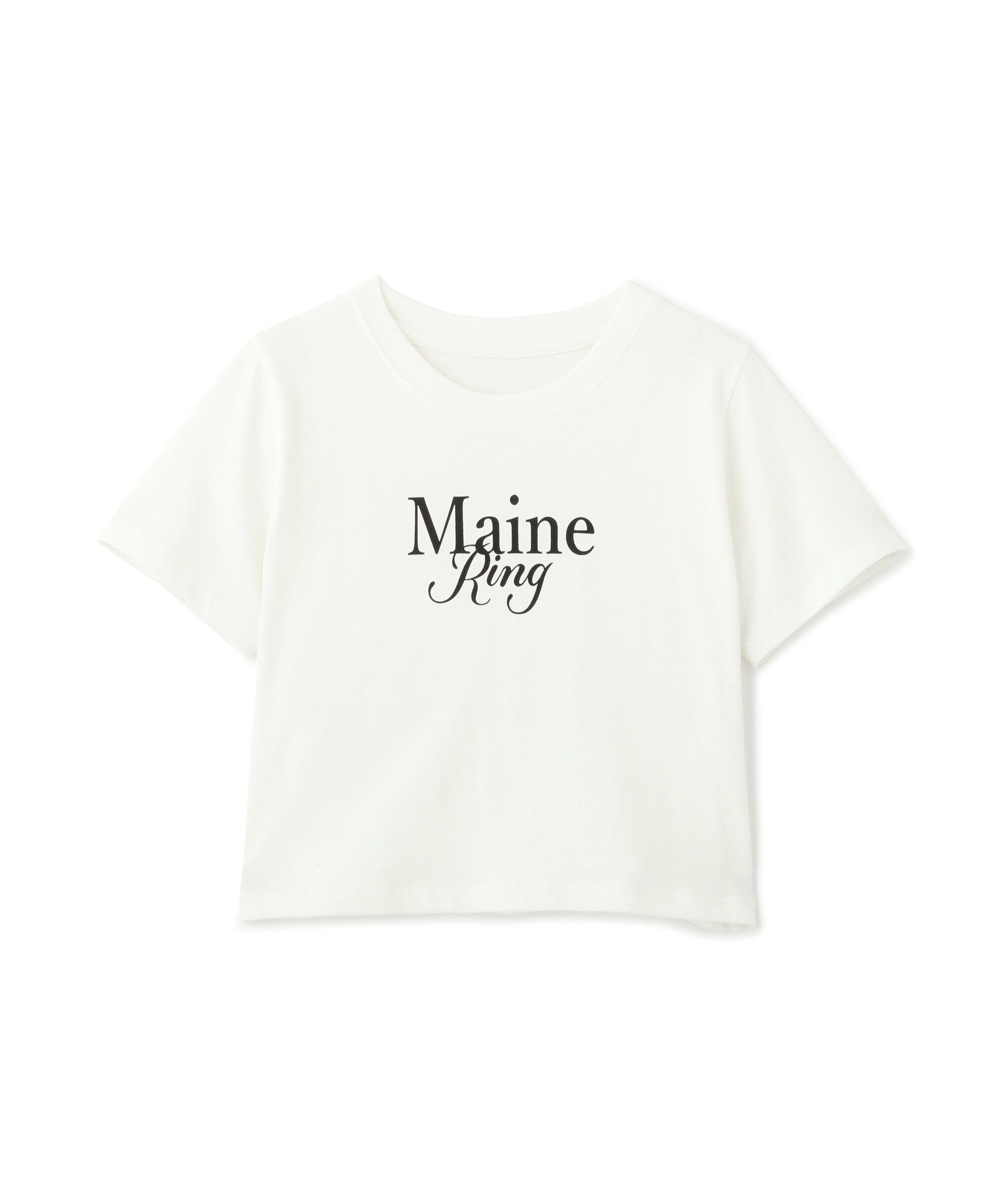  「ショート丈ロゴTシャツ」|Tシャツ・カットソー|