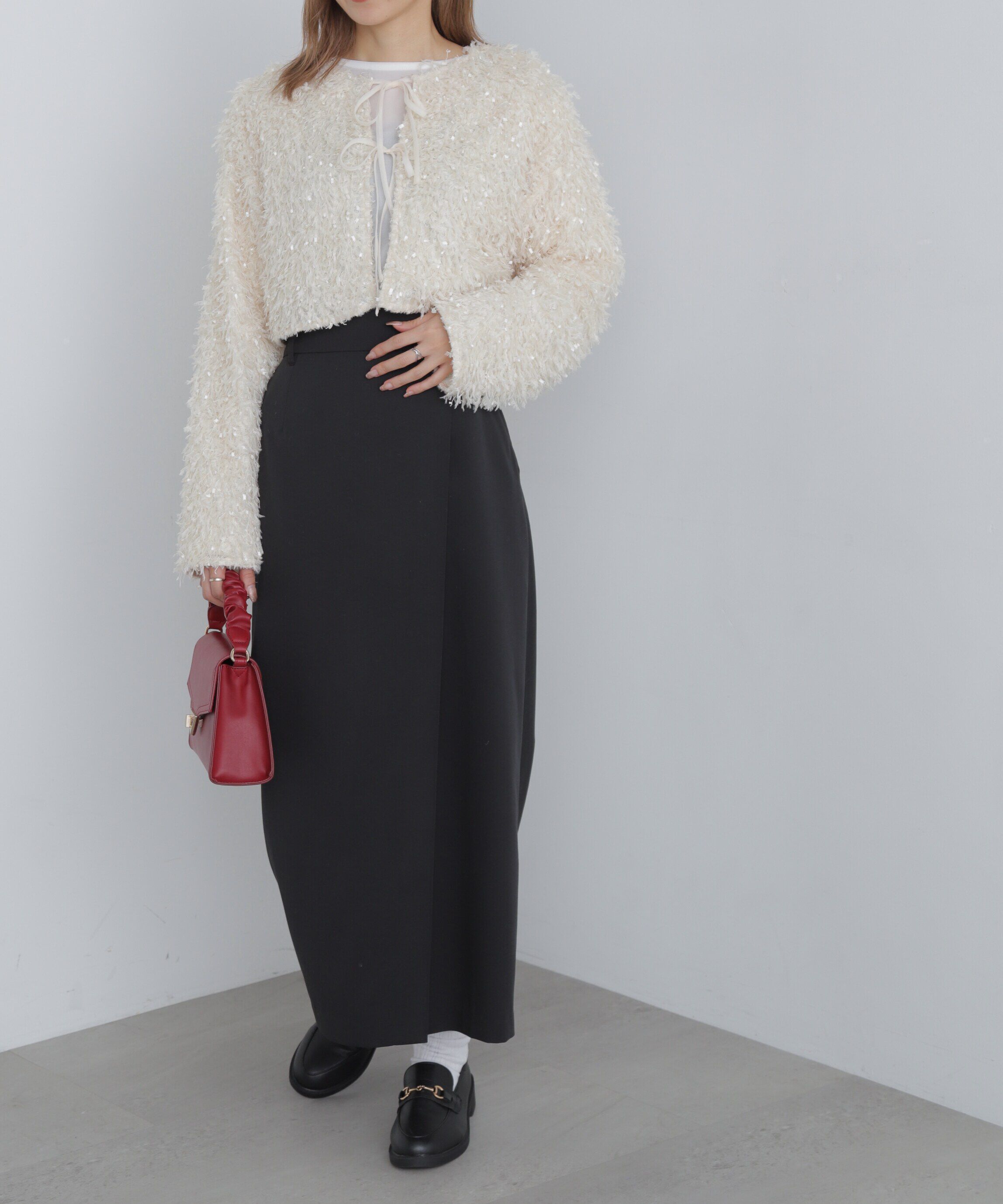  「ラップ風ナロースカート」|スカート|