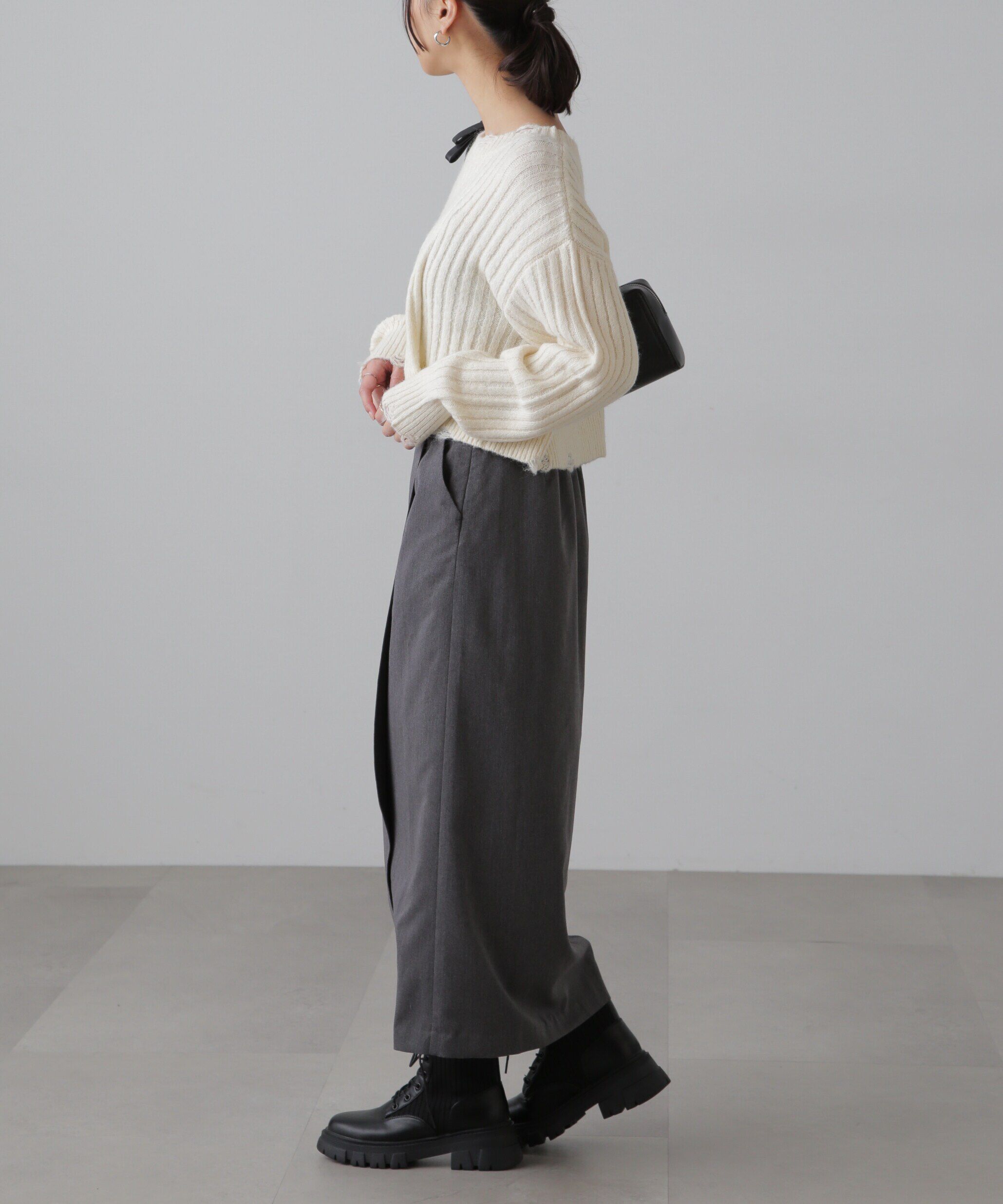  「ラップ風ナロースカート」|スカート|