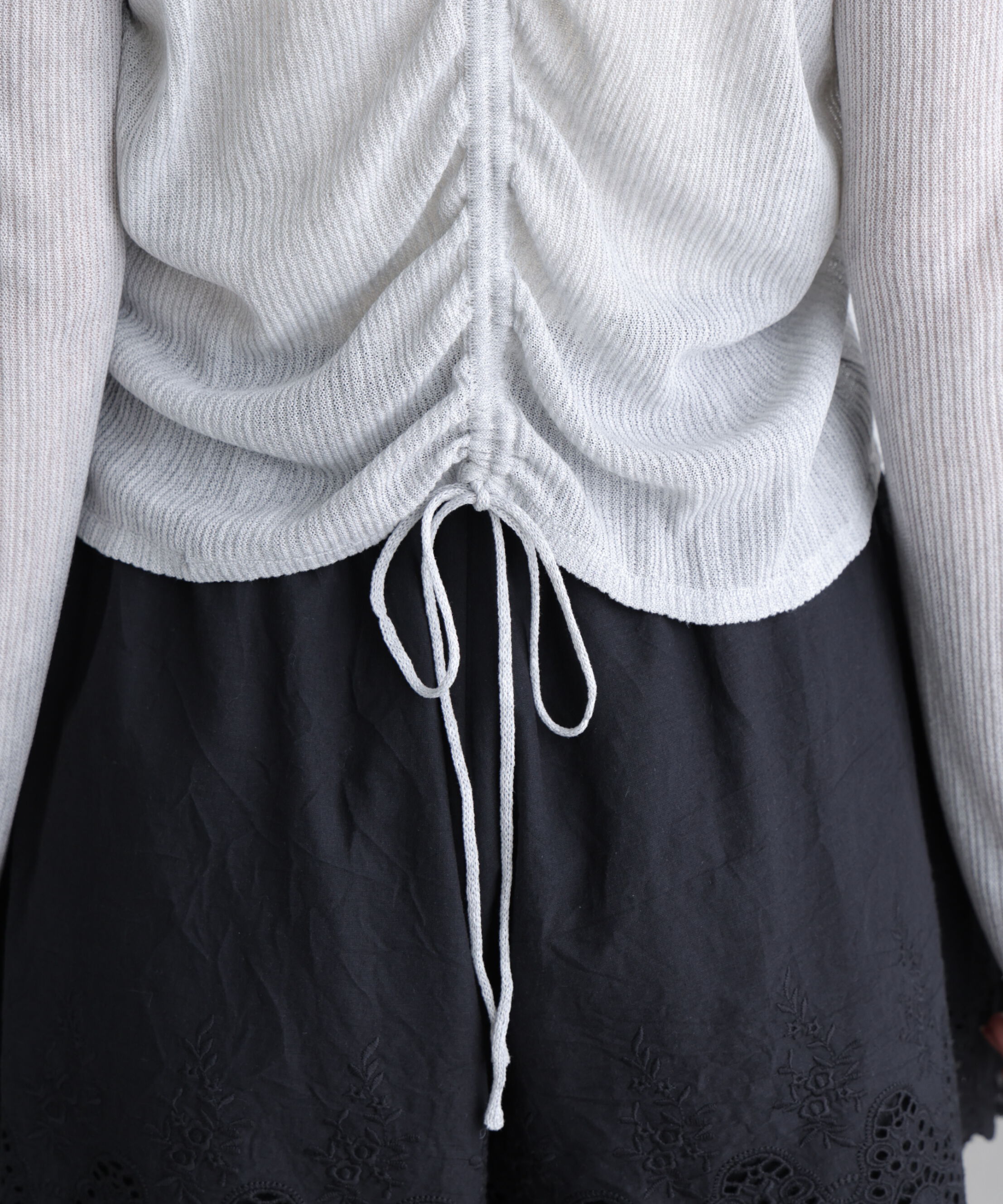  「オフショル前後2wayシアーカーディガン」|ニット・セーター|