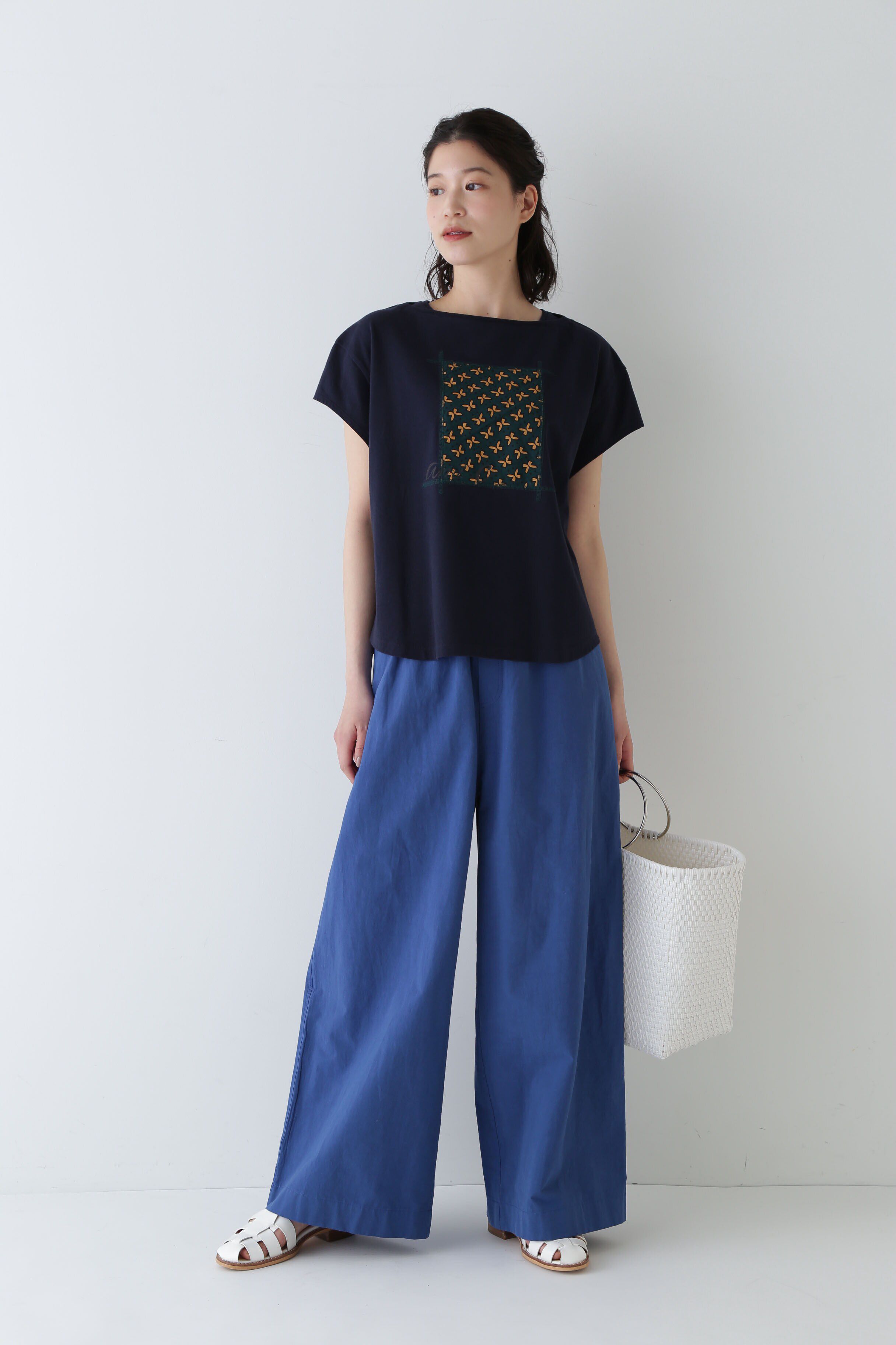  「◆綿麻ウェザー近江晒ワイドパンツ」|その他|