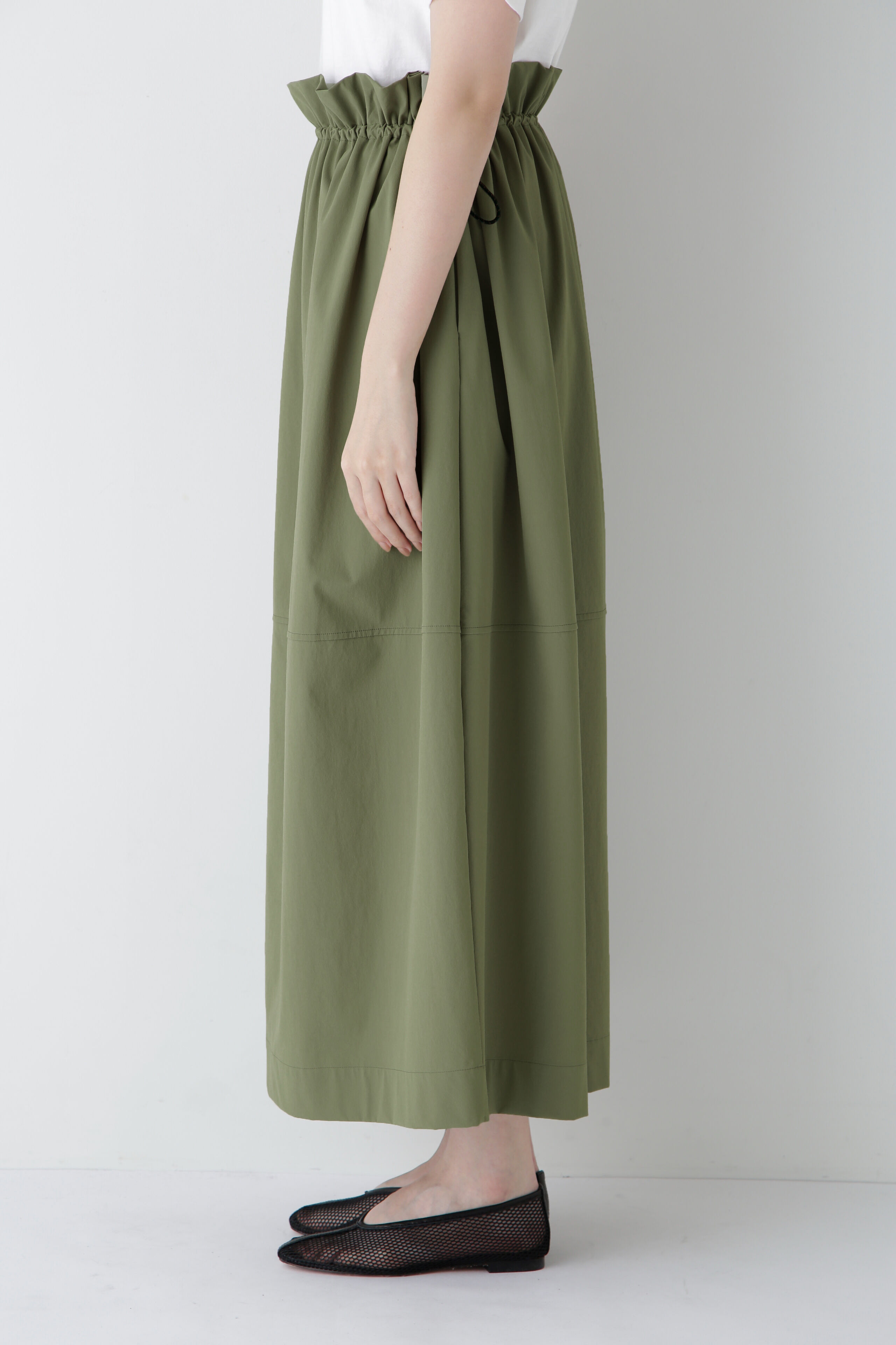  「◆【撥水・接触冷感】ナイロンストレッチギャザースカート」|スカート|