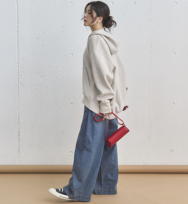 Doux archives「サイドベルトワイドデニムパンツ」|デニム|