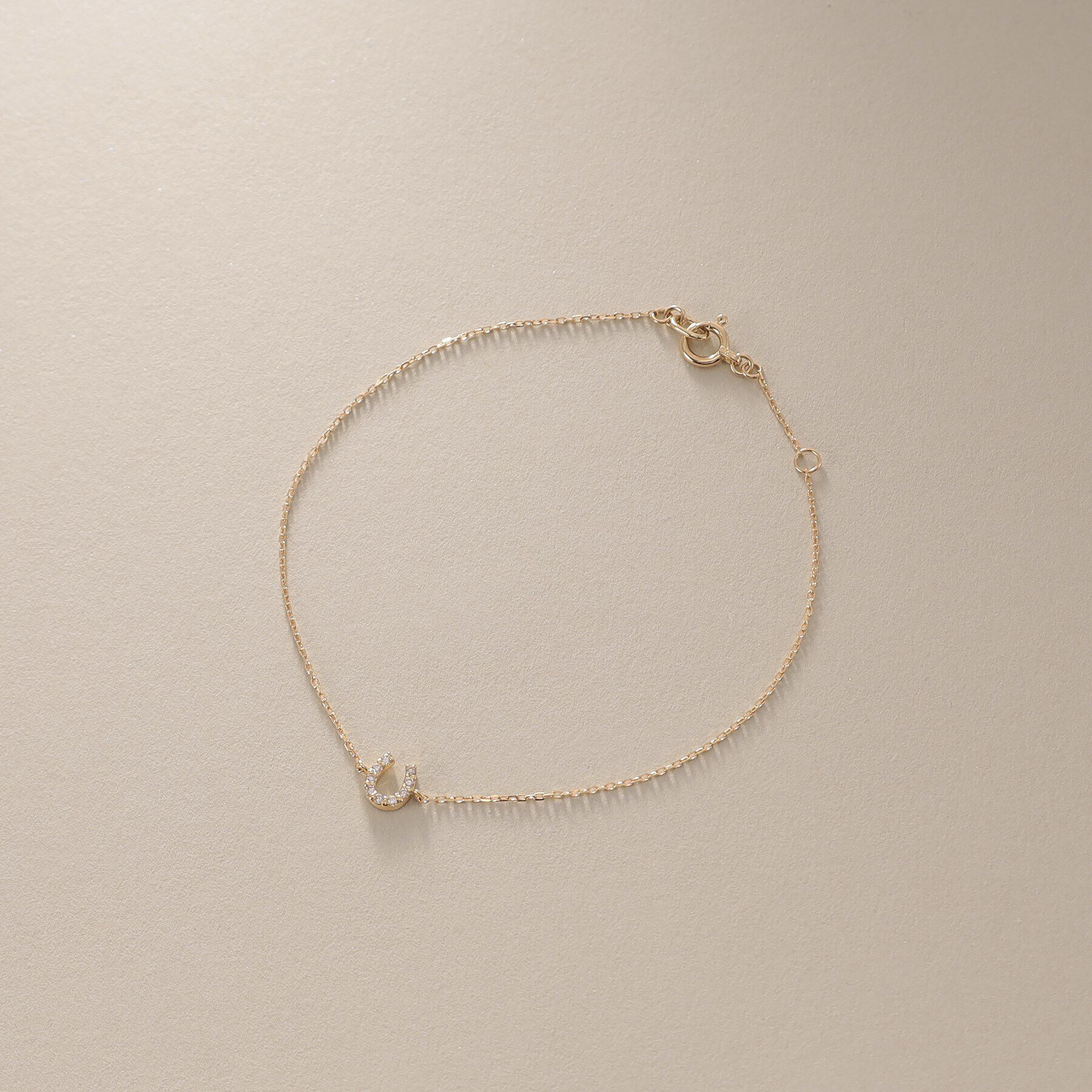 COCOSHNIK「K18ダイヤモンド 馬蹄モチーフ ブレスレット」|ブレスレット・バングル|