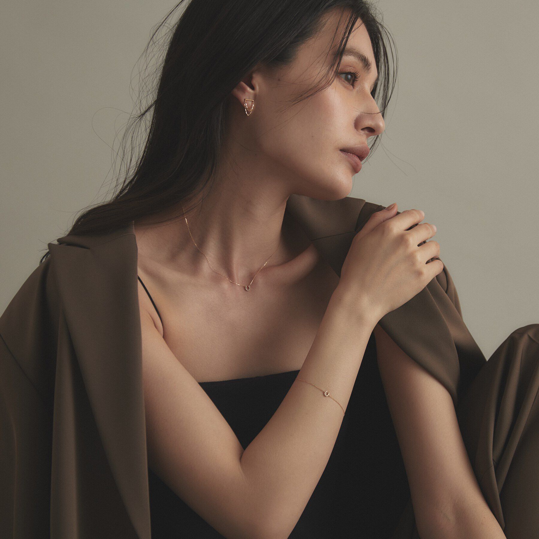 COCOSHNIK「K18ダイヤモンド 馬蹄モチーフ ブレスレット」|ブレスレット・バングル|