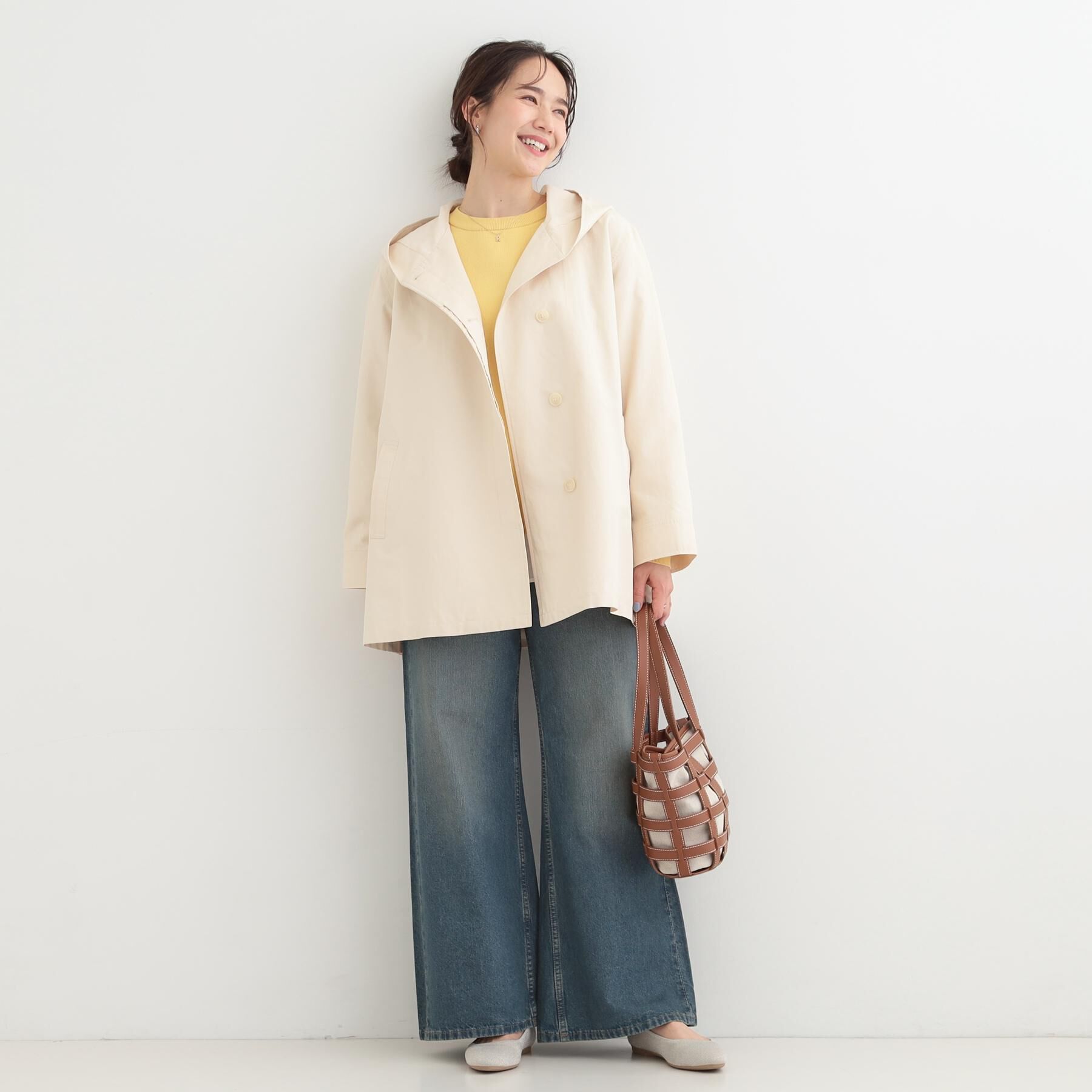 SHOO･LA･RUE「【高レビュー/洗濯機可/S-LL】さらに軽くなった スポンディッシュ裾フェイクトップス」|ニット・セーター|