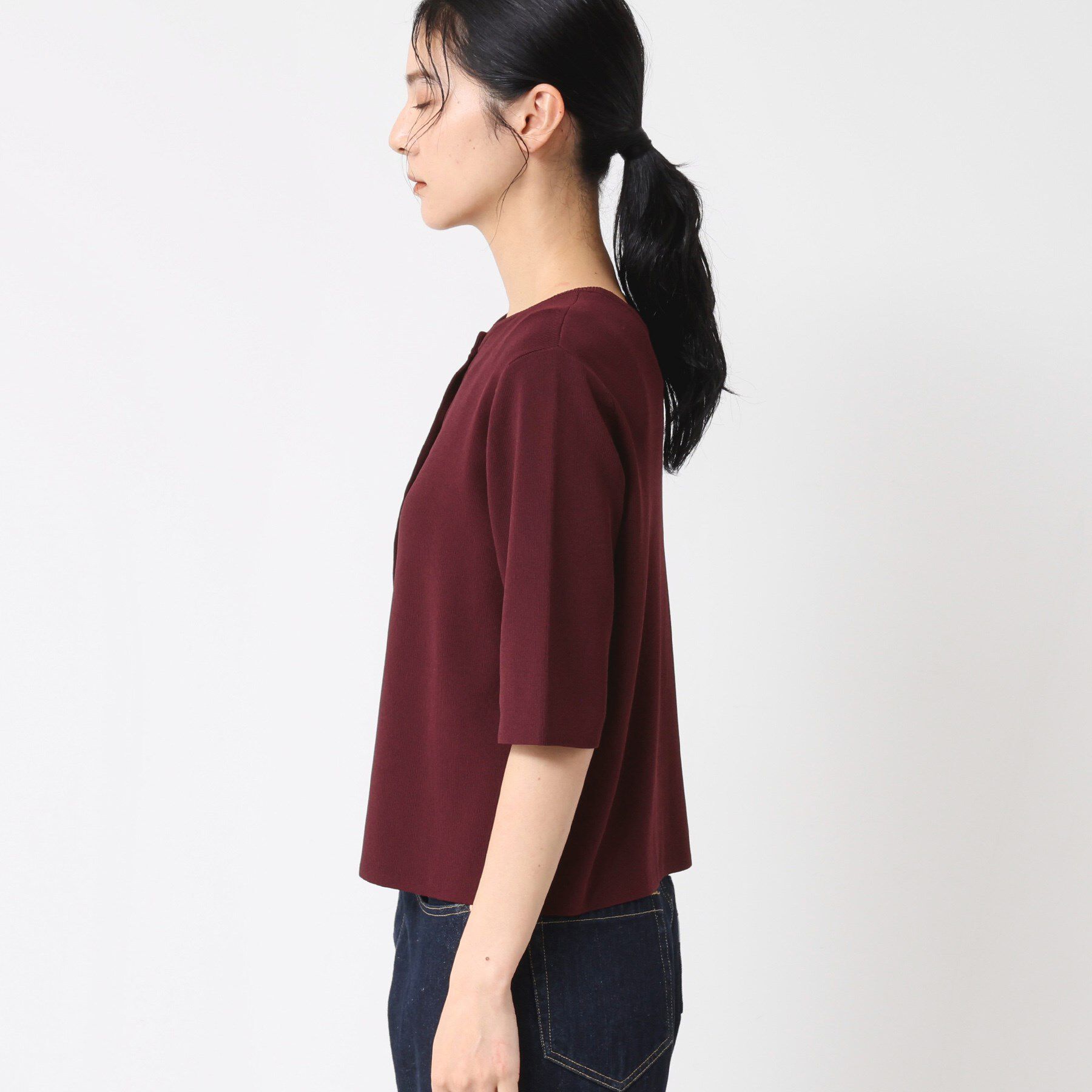 Dessin「【UVカット/洗える】2WAY五分袖カーディガン」|ニット・セーター|