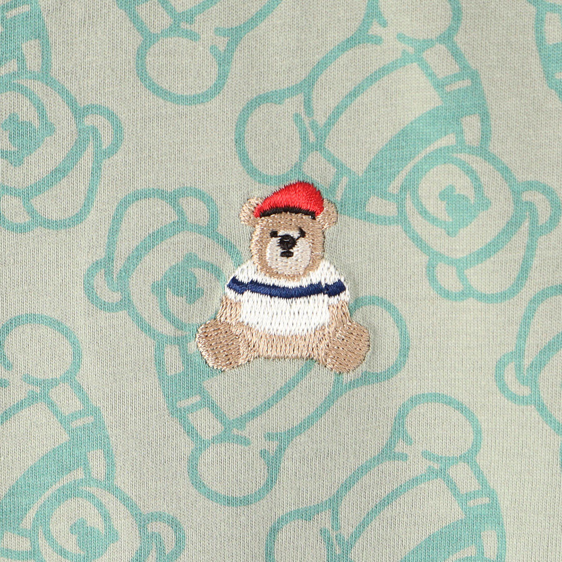 Dessin「【洗える・リンクコーデ】Deddy刺繍入り オーガニックコットンTシャツ」|Tシャツ・カットソー|