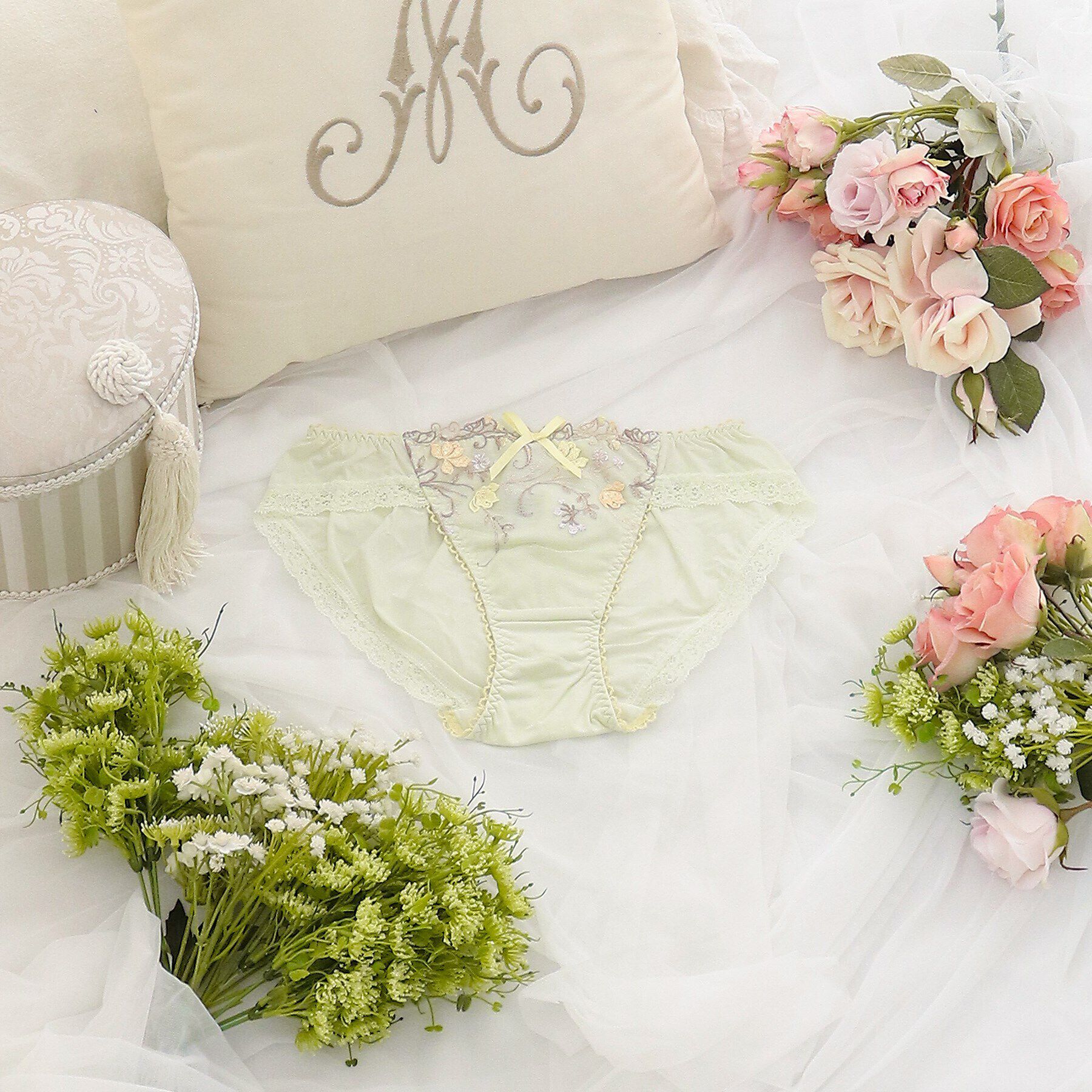 Risa Magli「カトリーヌ ノーマルショーツ」|インナー|ミント(020)