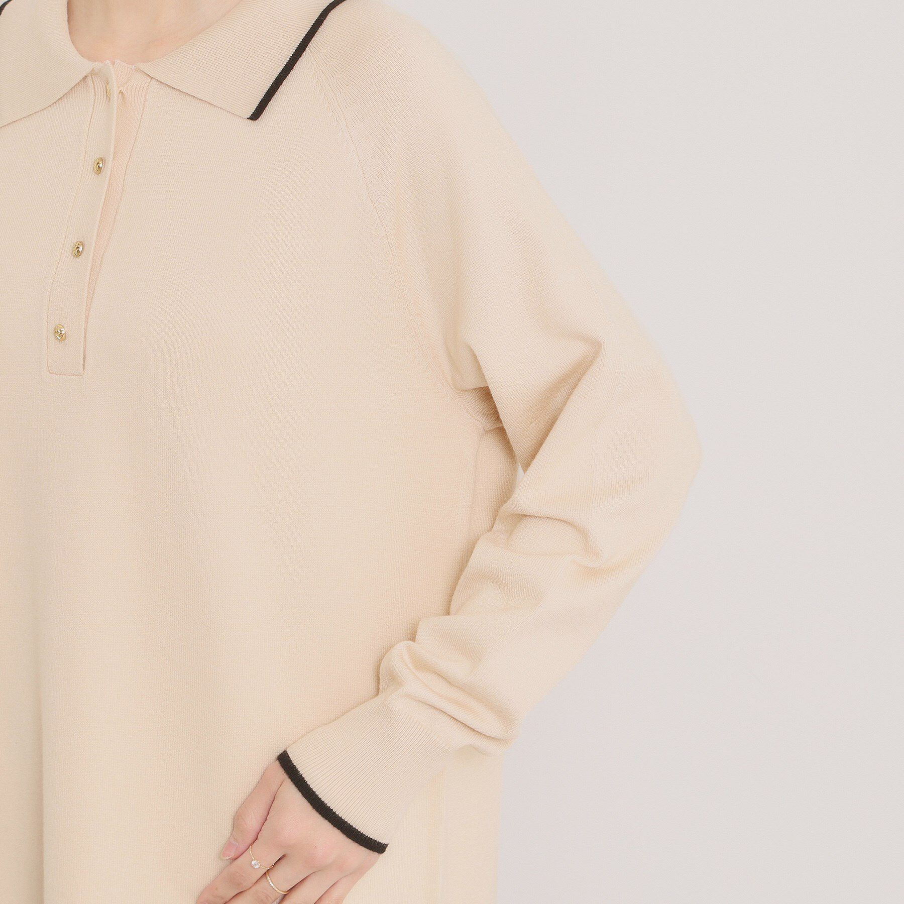 ITS&rsquo;DEMO「【手洗い可】ポロ衿ニットワンピース」|ワンピース|