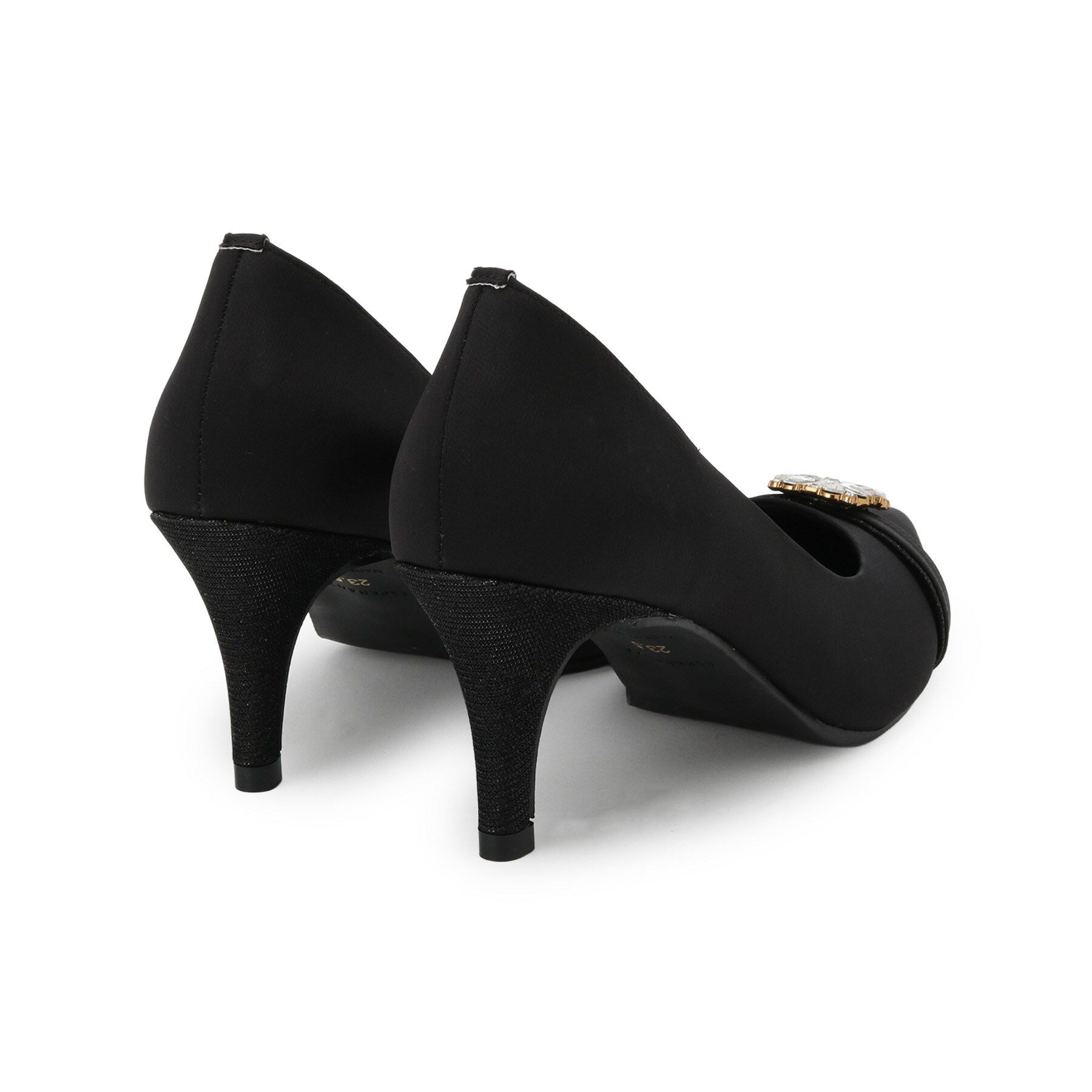 ESPERANZA「【12時間パンプス】約7．5cm／ビジューベルト パーティ-結婚式に最適」|パンプス|