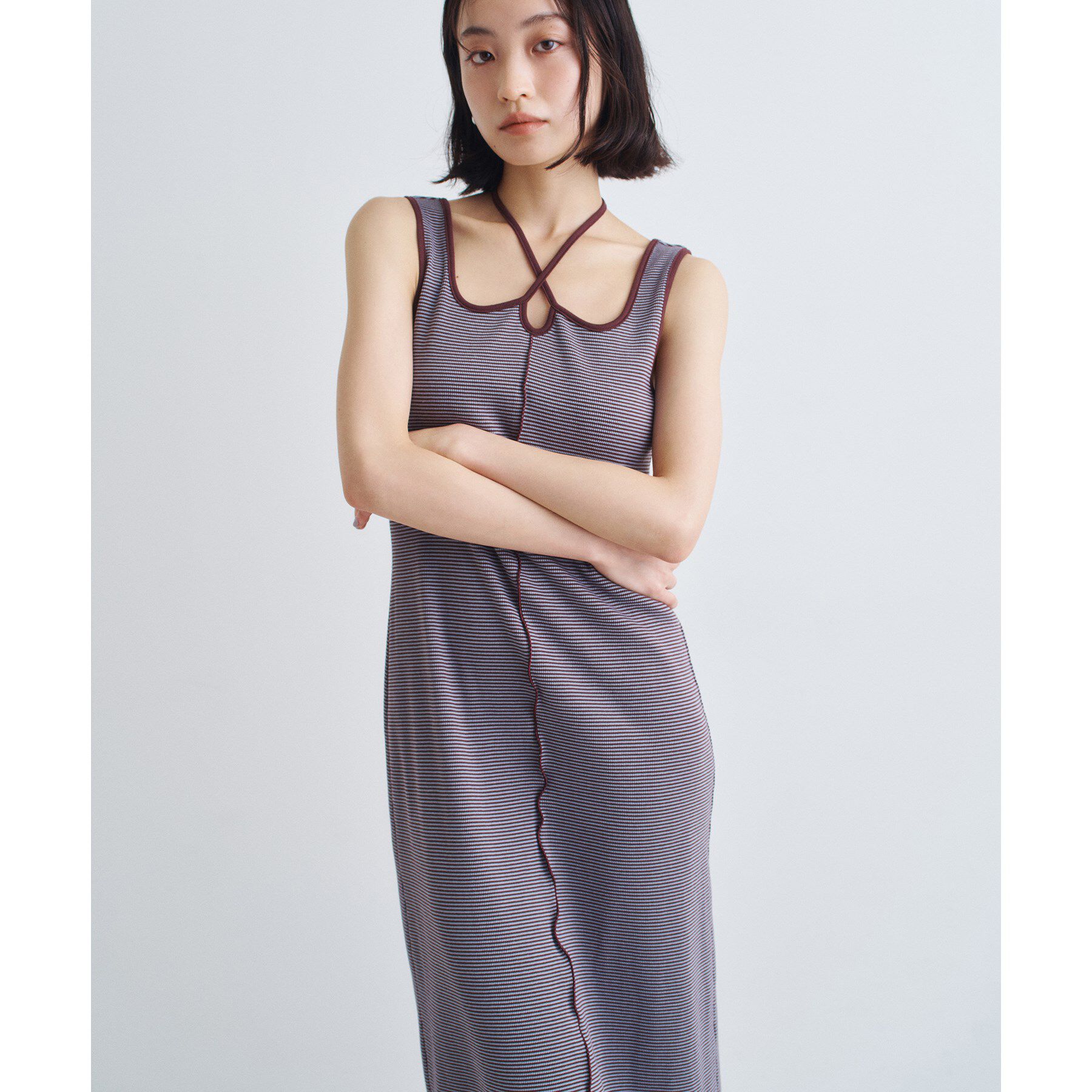 CODE A「chic border jersey dress」|ワンピース|