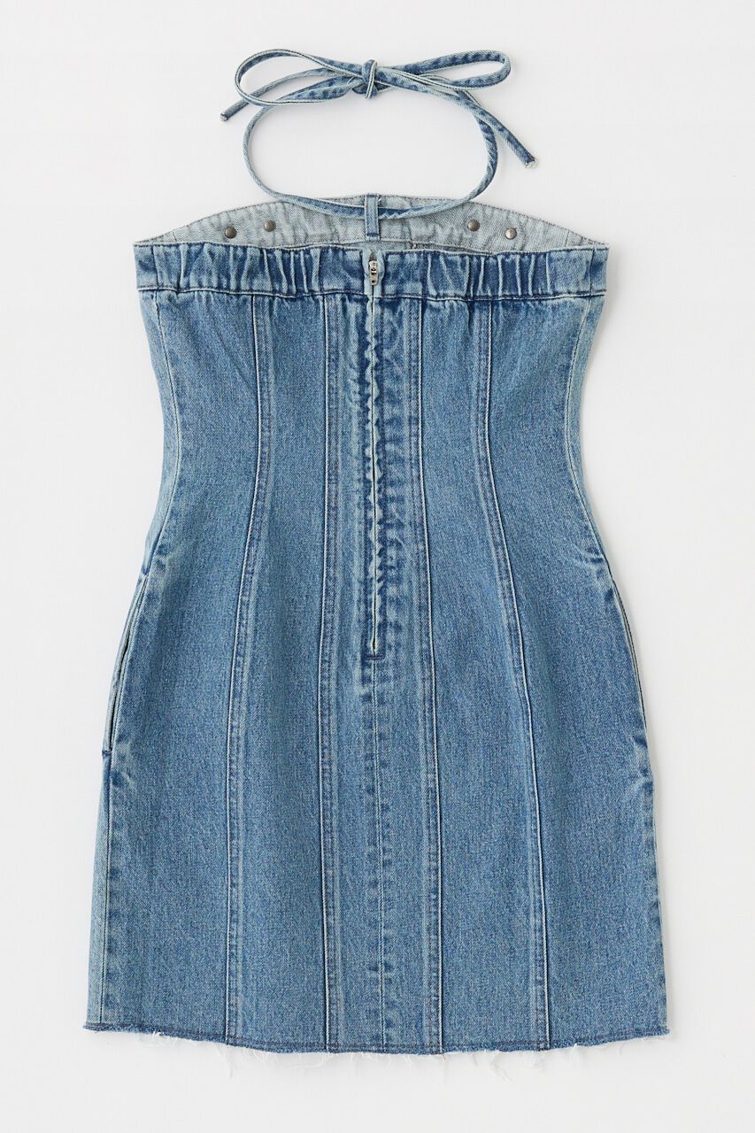 MOUSSY「DENIM BARETOP MINI ワンピース」|ワンピース|
