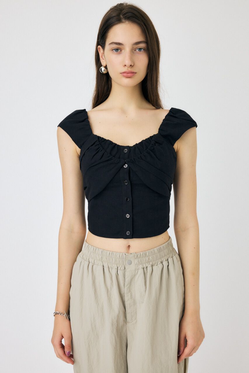 MOUSSY「LAYERED GATHERED ブラウス」|シャツ・ブラウス|