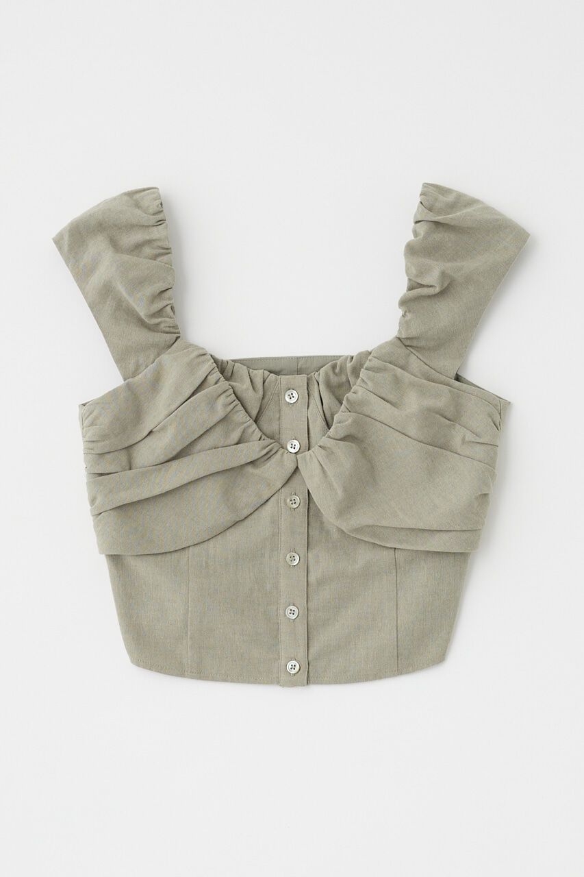 MOUSSY「LAYERED GATHERED ブラウス」|シャツ・ブラウス|