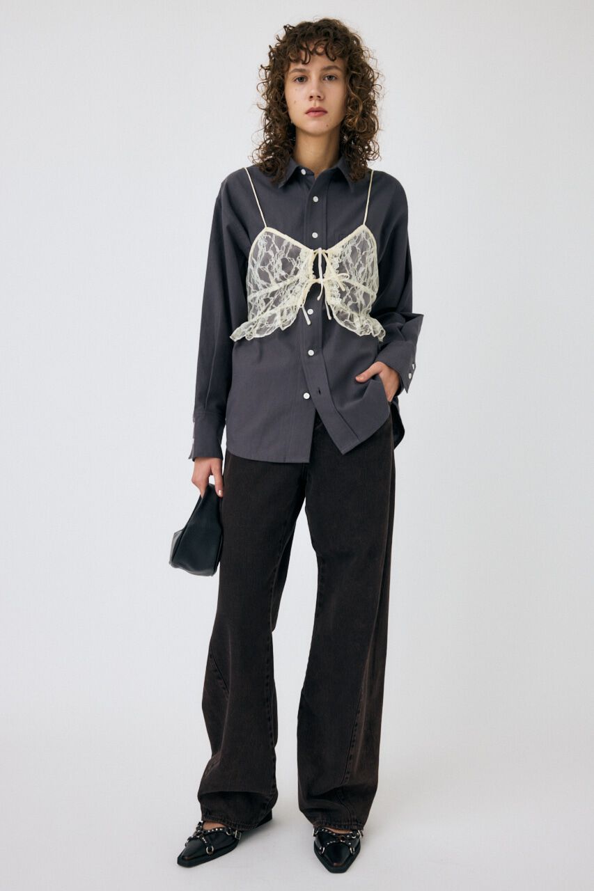 MOUSSY「LACY BUSTIER レイヤードシャツ」|シャツ・ブラウス|