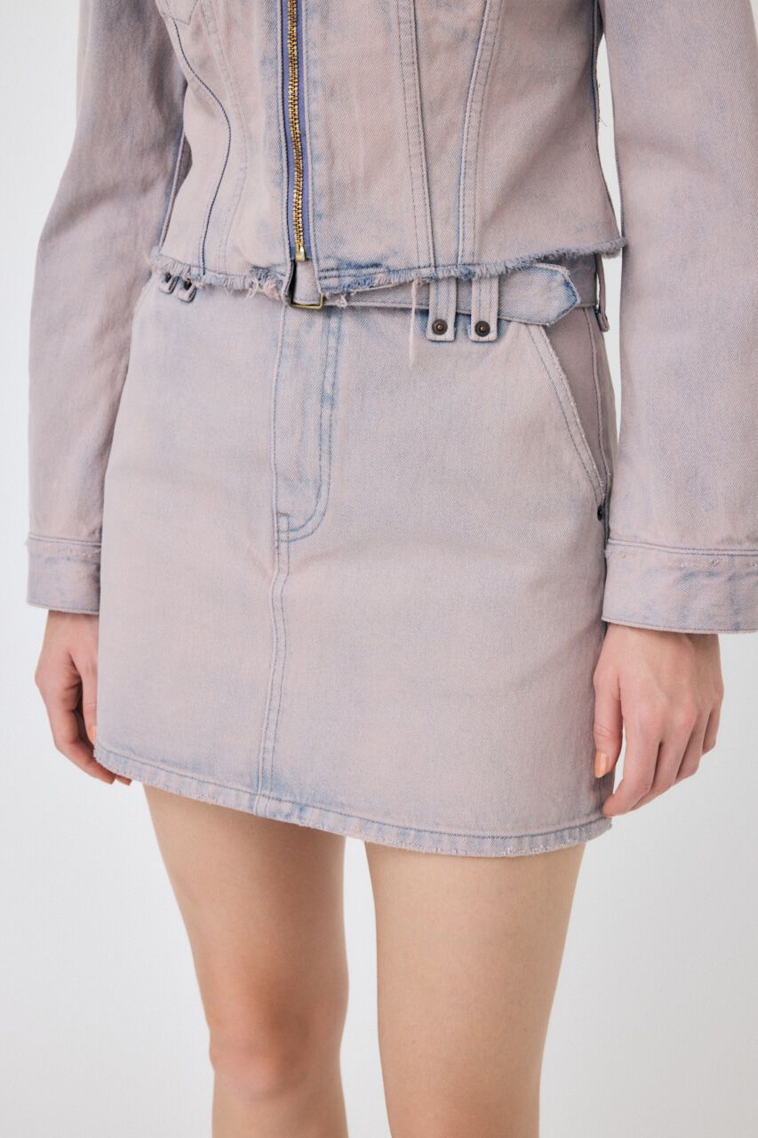 MOUSSY「BELTED DENIM ミニスカート」|スカート|PNK