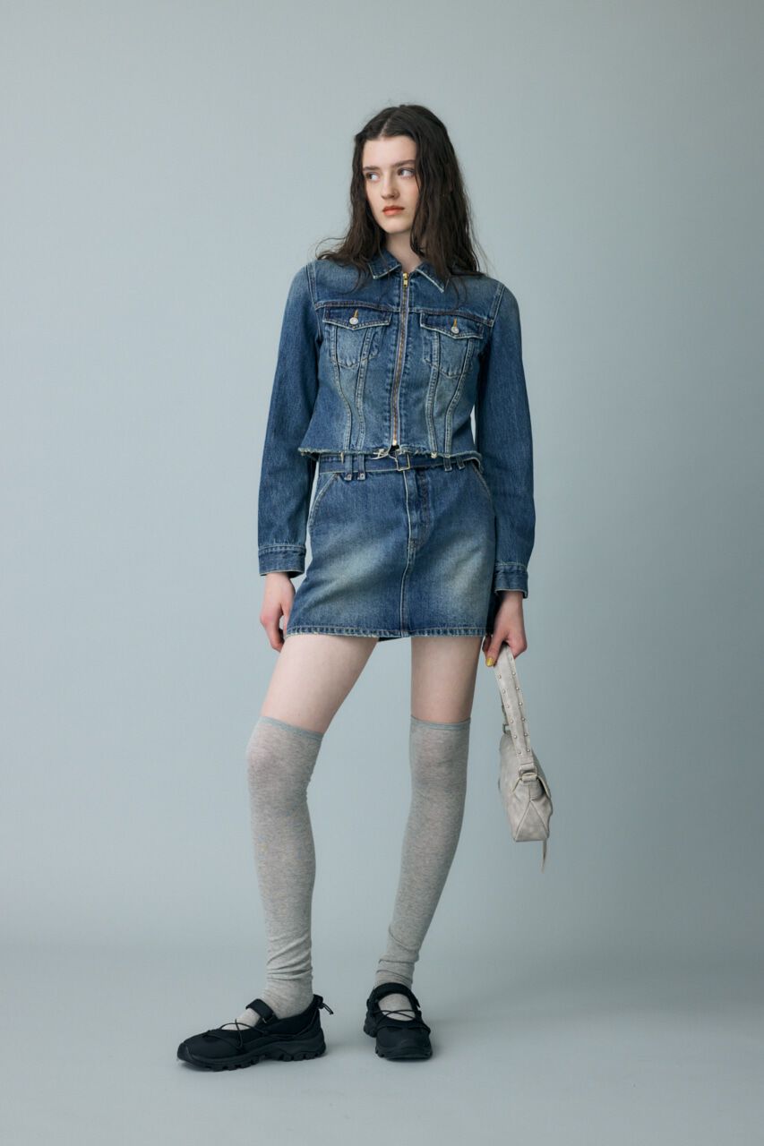 MOUSSY「BELTED DENIM ミニスカート」|スカート|