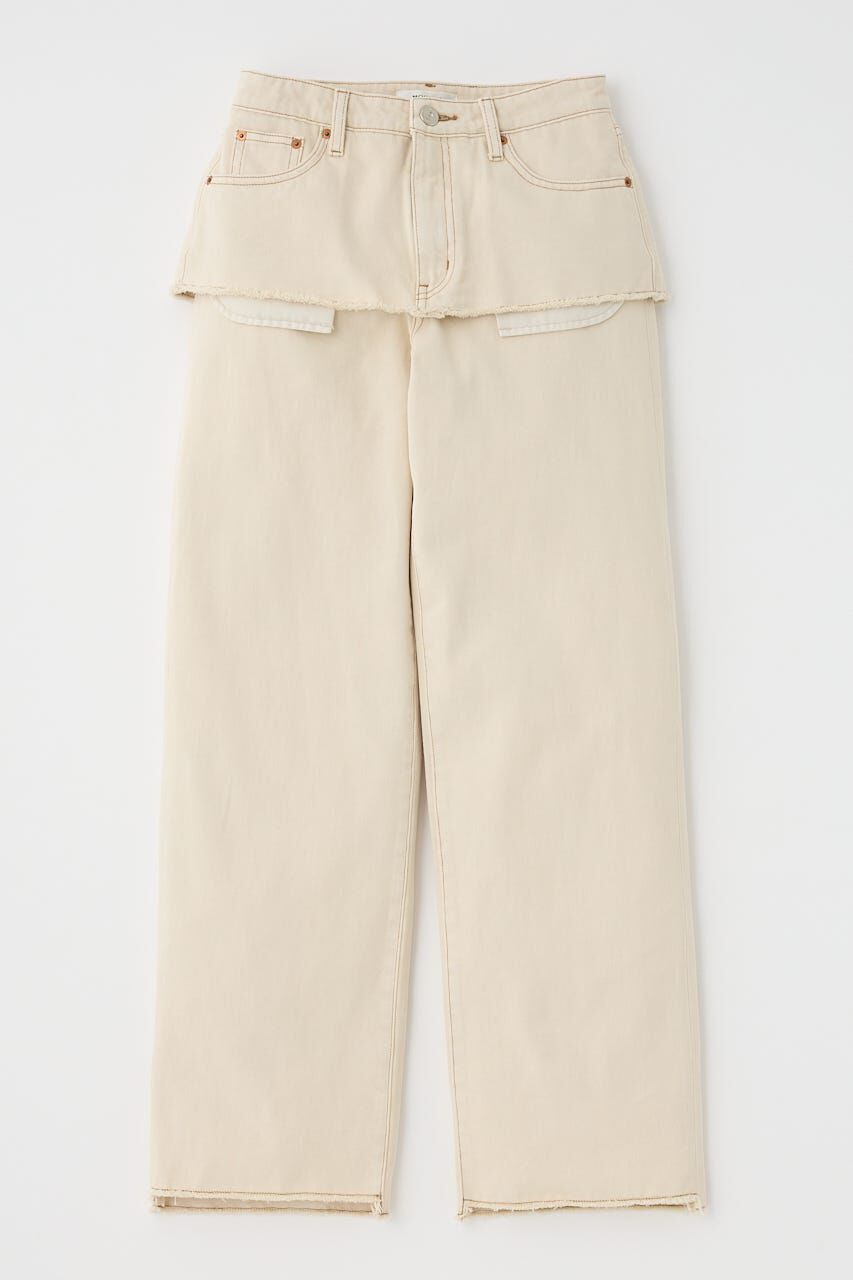 MOUSSY「LAYERED WIDE STRAIGHT デニム」|デニム|