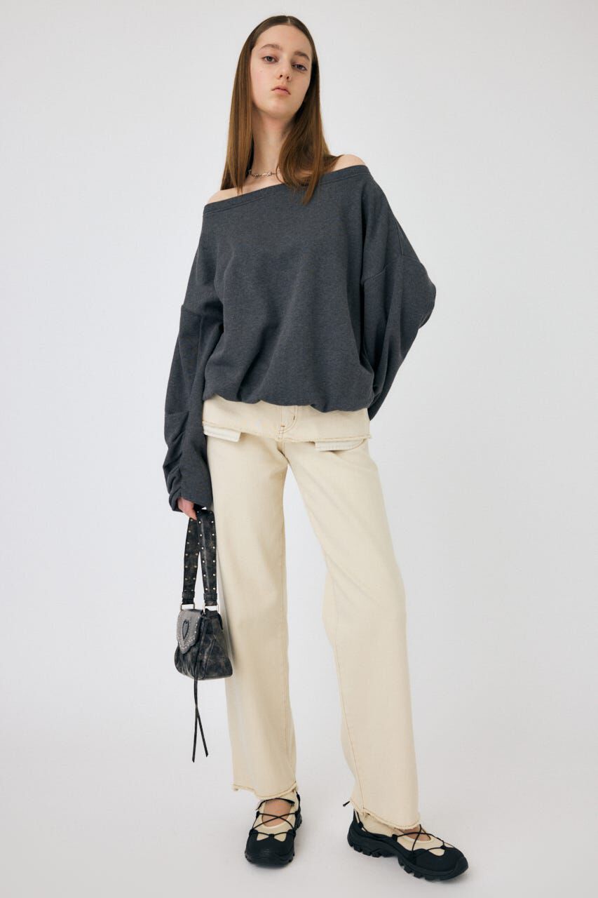 MOUSSY「LAYERED WIDE STRAIGHT デニム」|デニム|