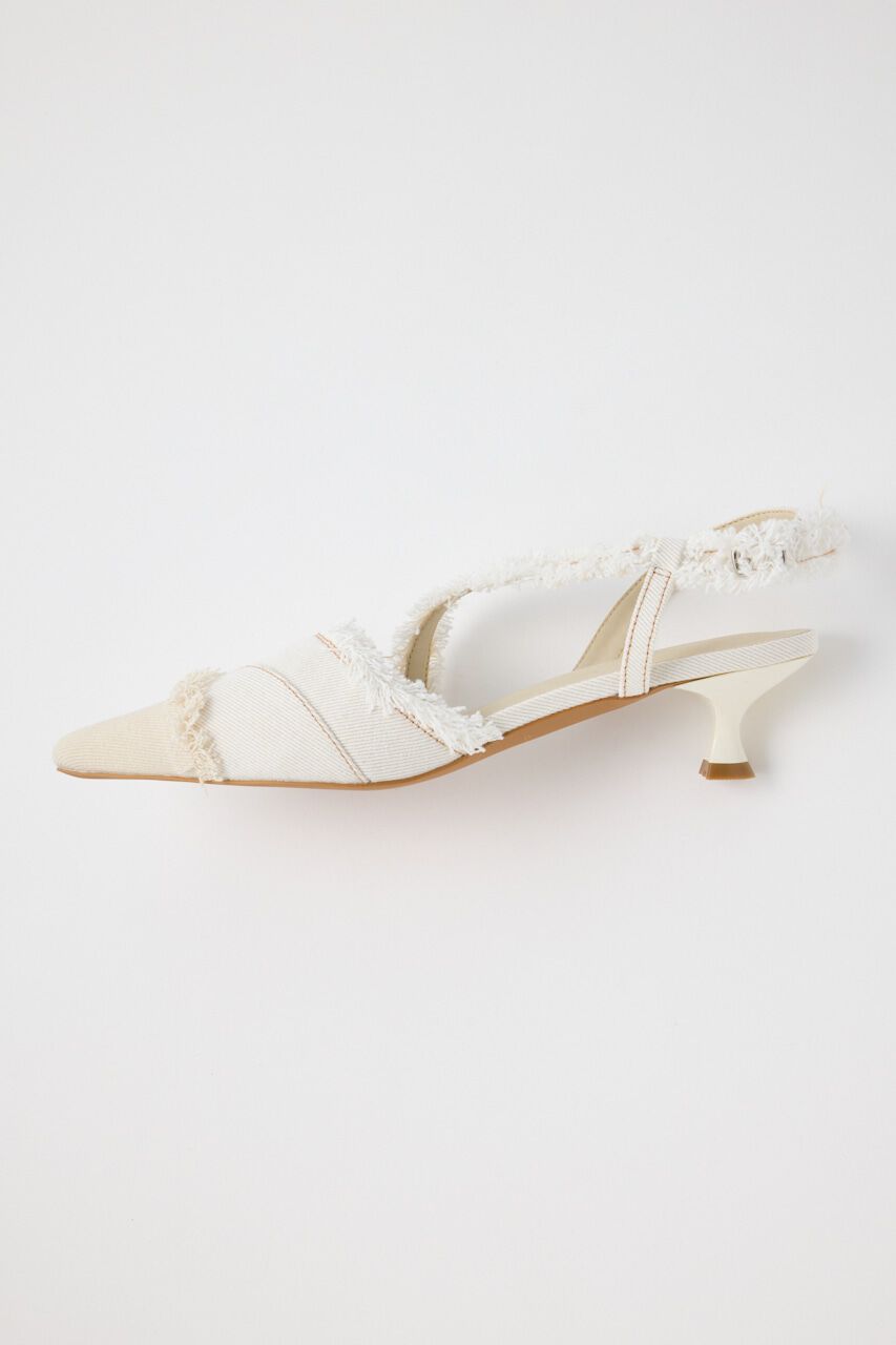 MOUSSY「REMAKE DENIM POINTY HEEL パンプス」|スリッポン|