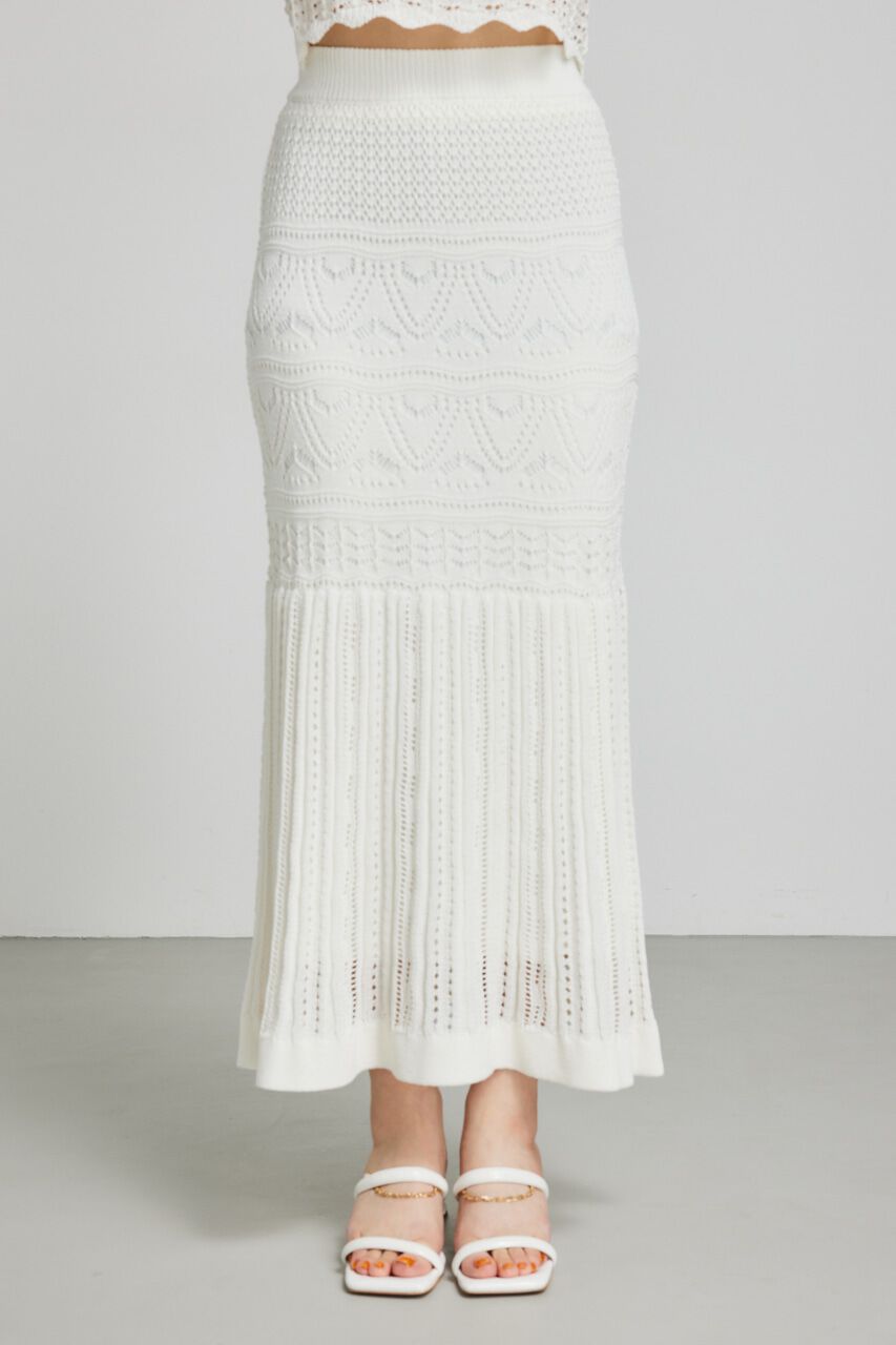 rienda「クロシェマーメイドニットスカート」|スカート|