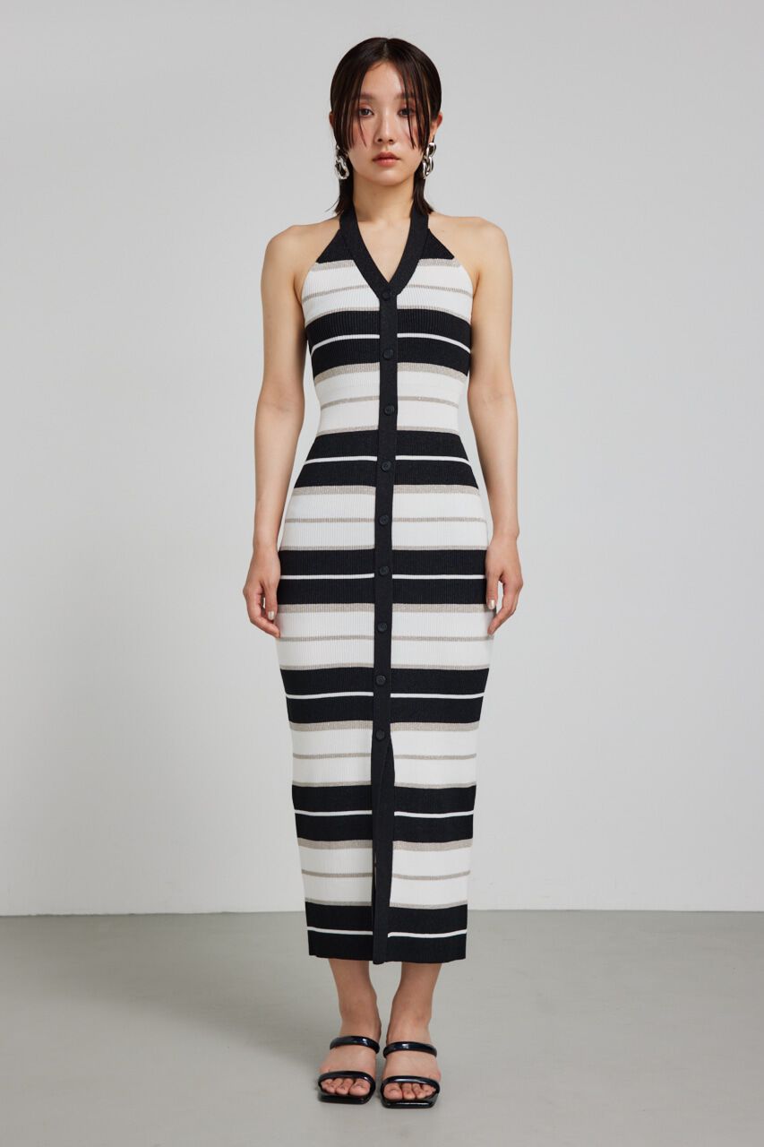 rienda「ホルターネックタイトニットワンピース」|ワンピース|