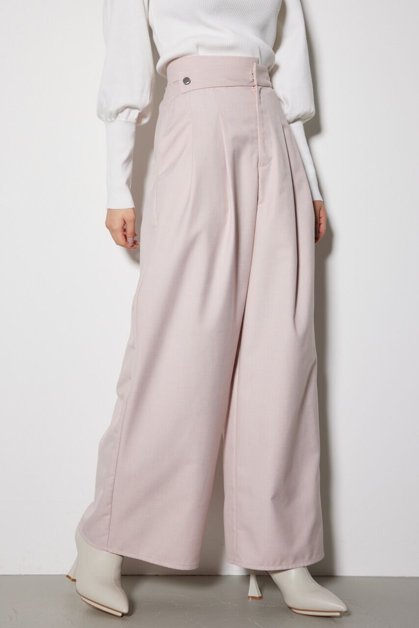 rienda「レイヤードベルトジャストウエストパンツ」|その他|