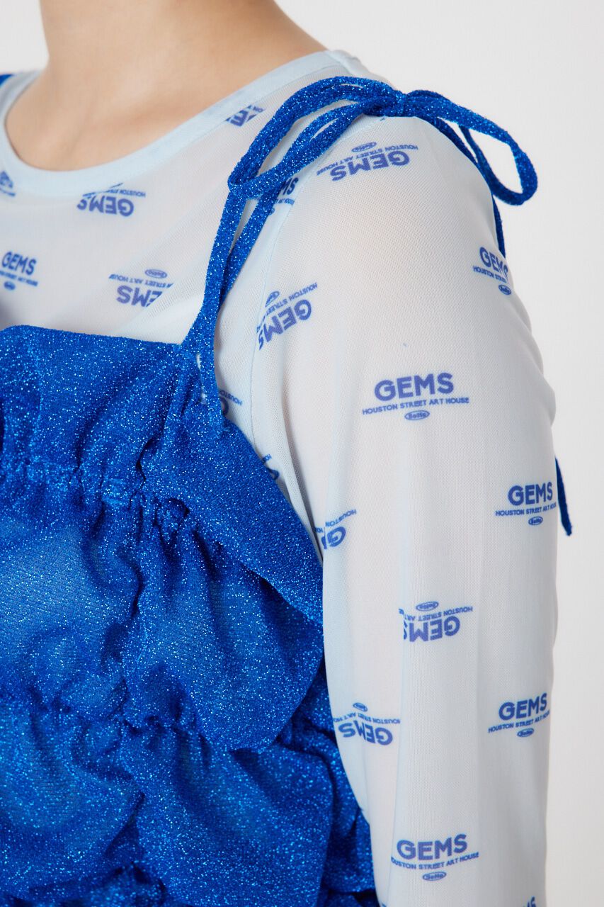 RODEO CROWNS「2WAY ラメ ギャザー ビスチェ」|キャミソール|