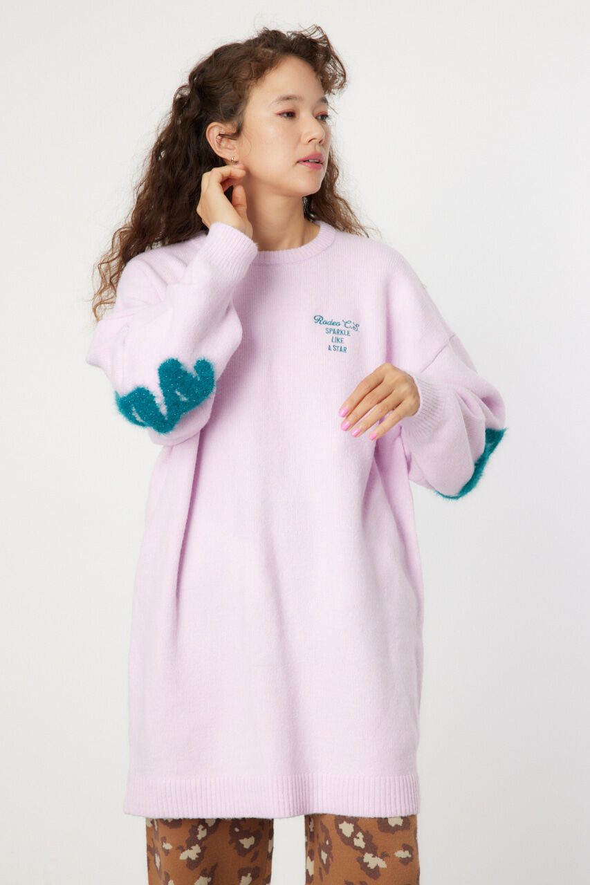 RODEO CROWNS「ラメシャギーロゴニットワンピース」|ワンピース|