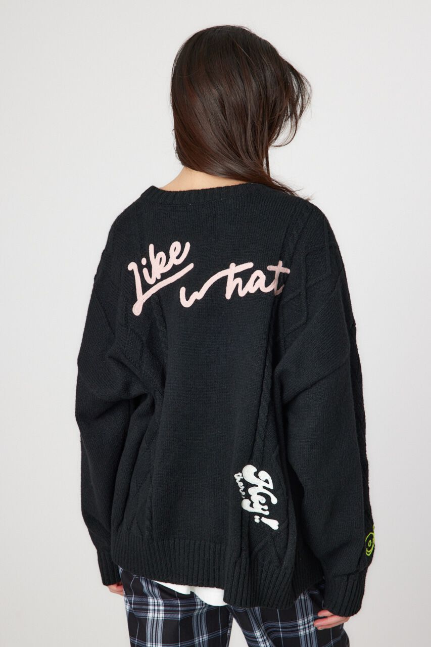 RODEO CROWNS「EMB MOTIFSケーブルカーディガン」|カーディガン|