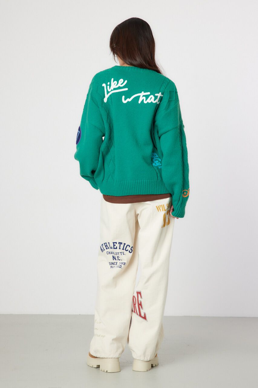 RODEO CROWNS「EMB MOTIFSケーブルカーディガン」|カーディガン|