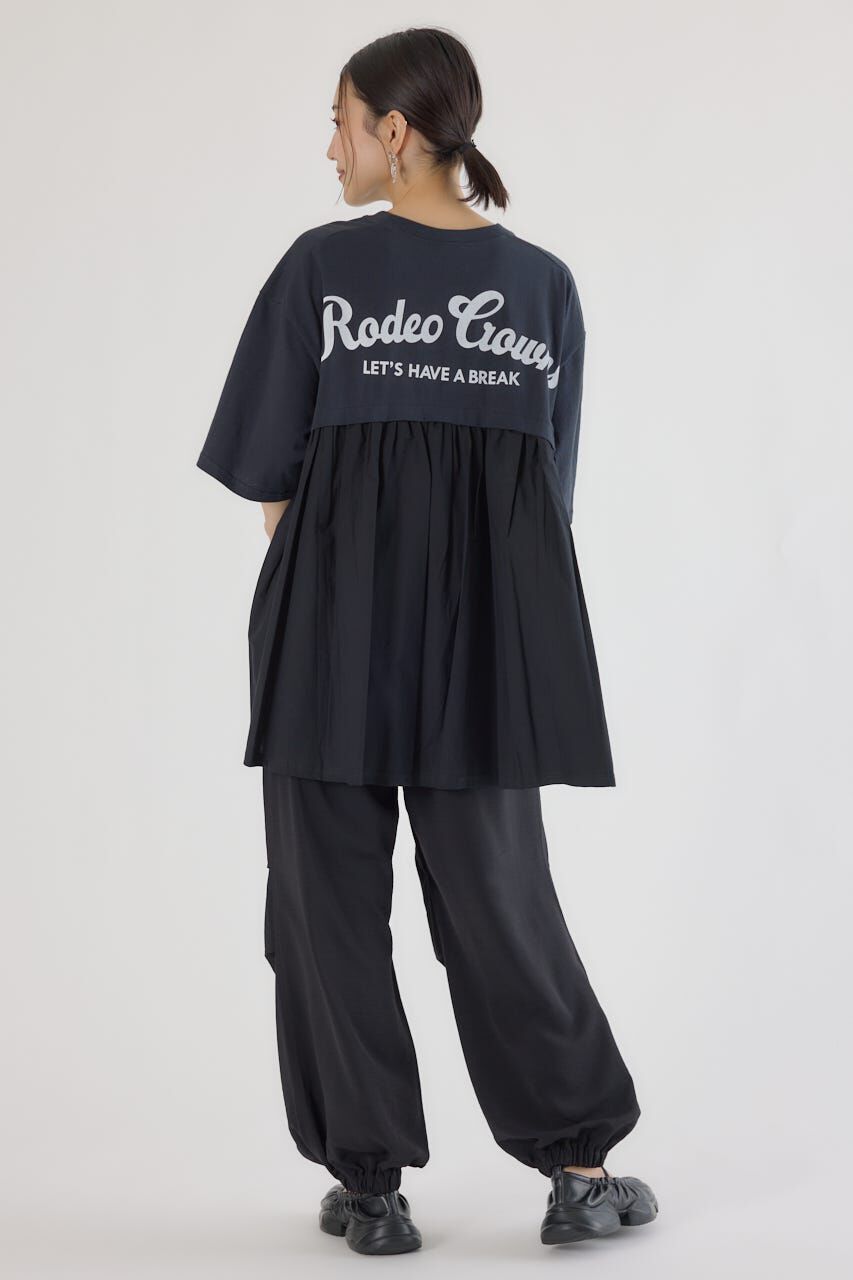 RODEO CROWNS「バックギャザードッキングTシャツ」|Tシャツ・カットソー|